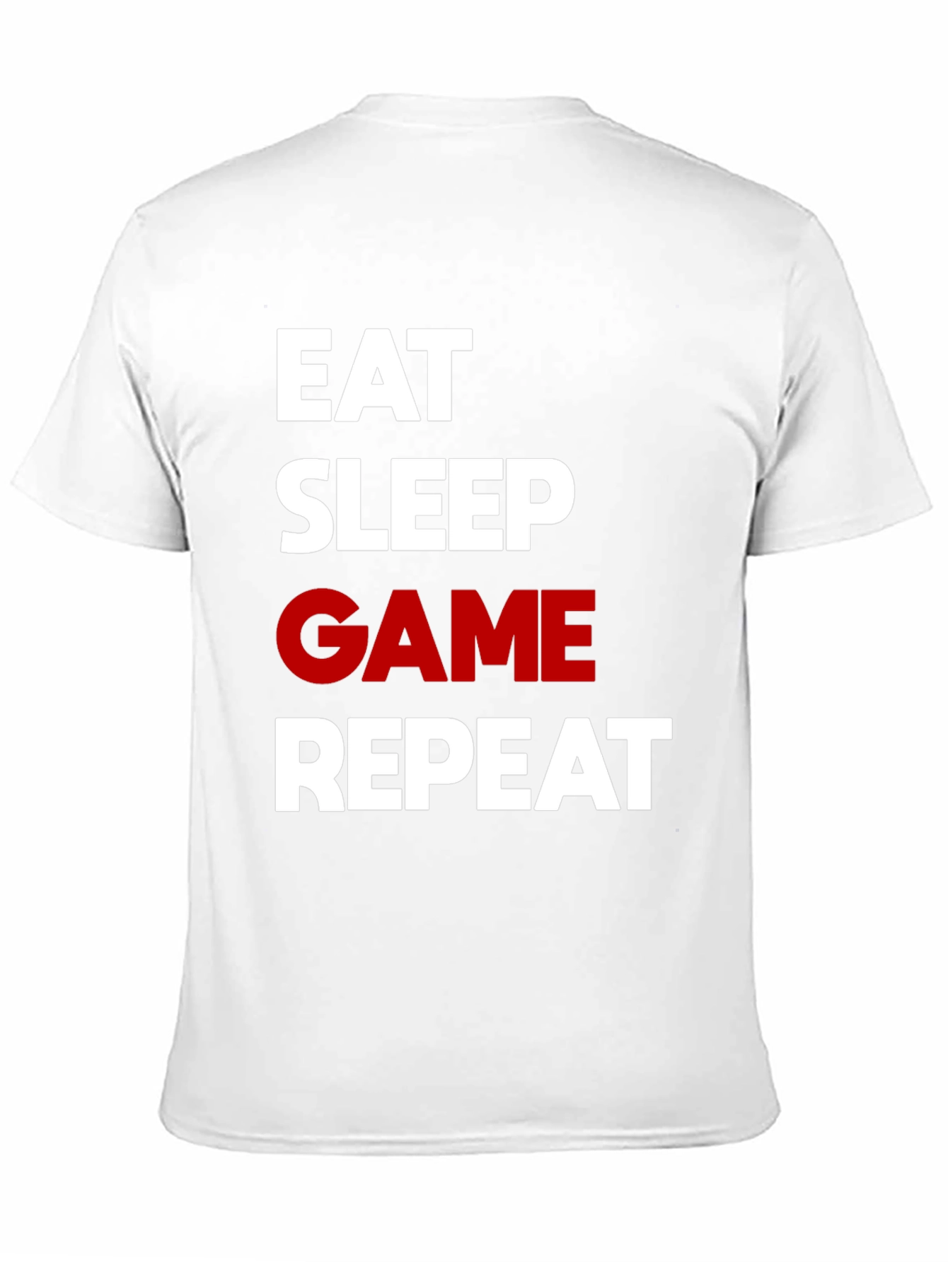 Eat Sleep Game Repeat Black Graphic Tee