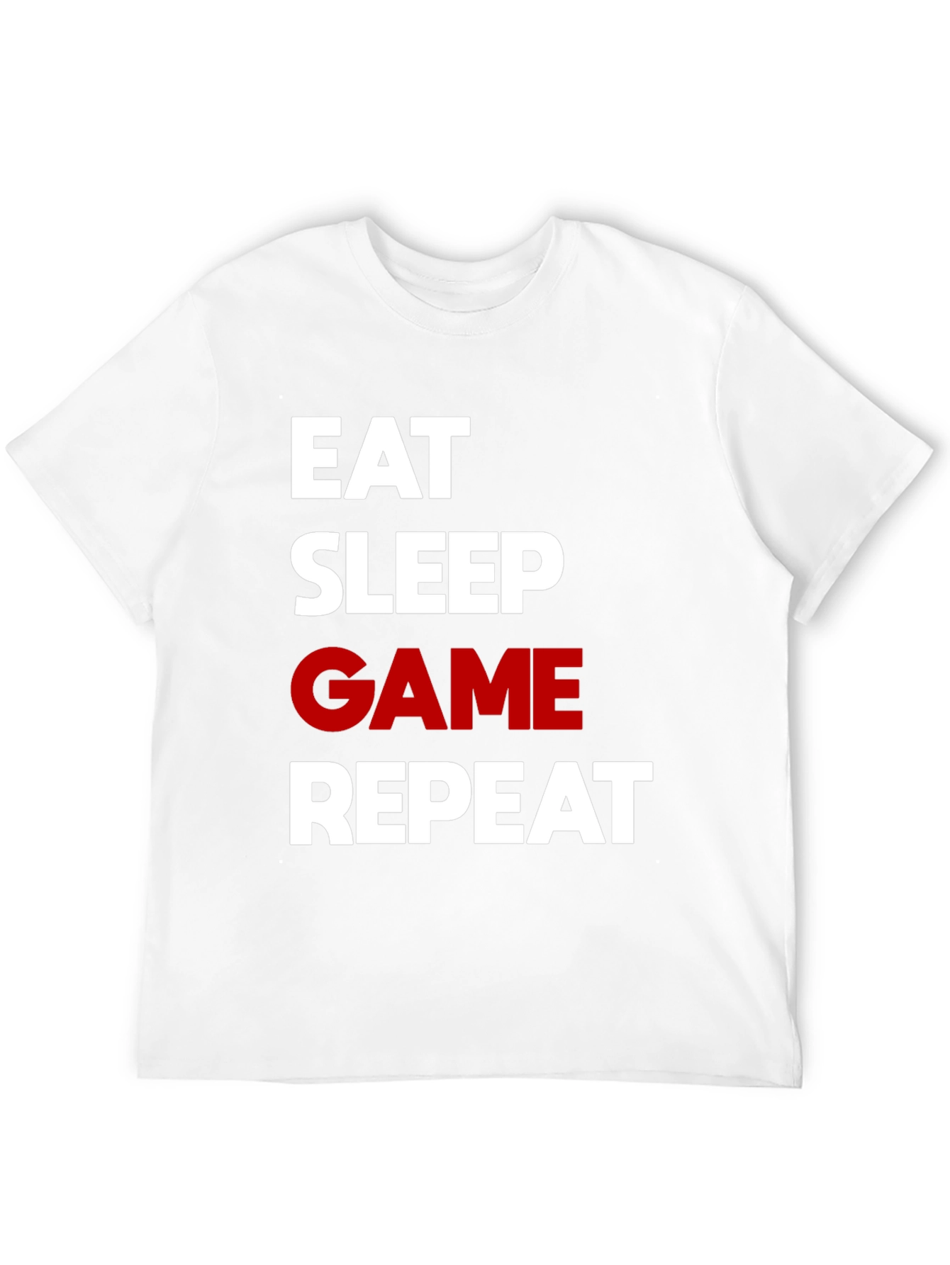 Eat Sleep Game Repeat Black Graphic Tee
