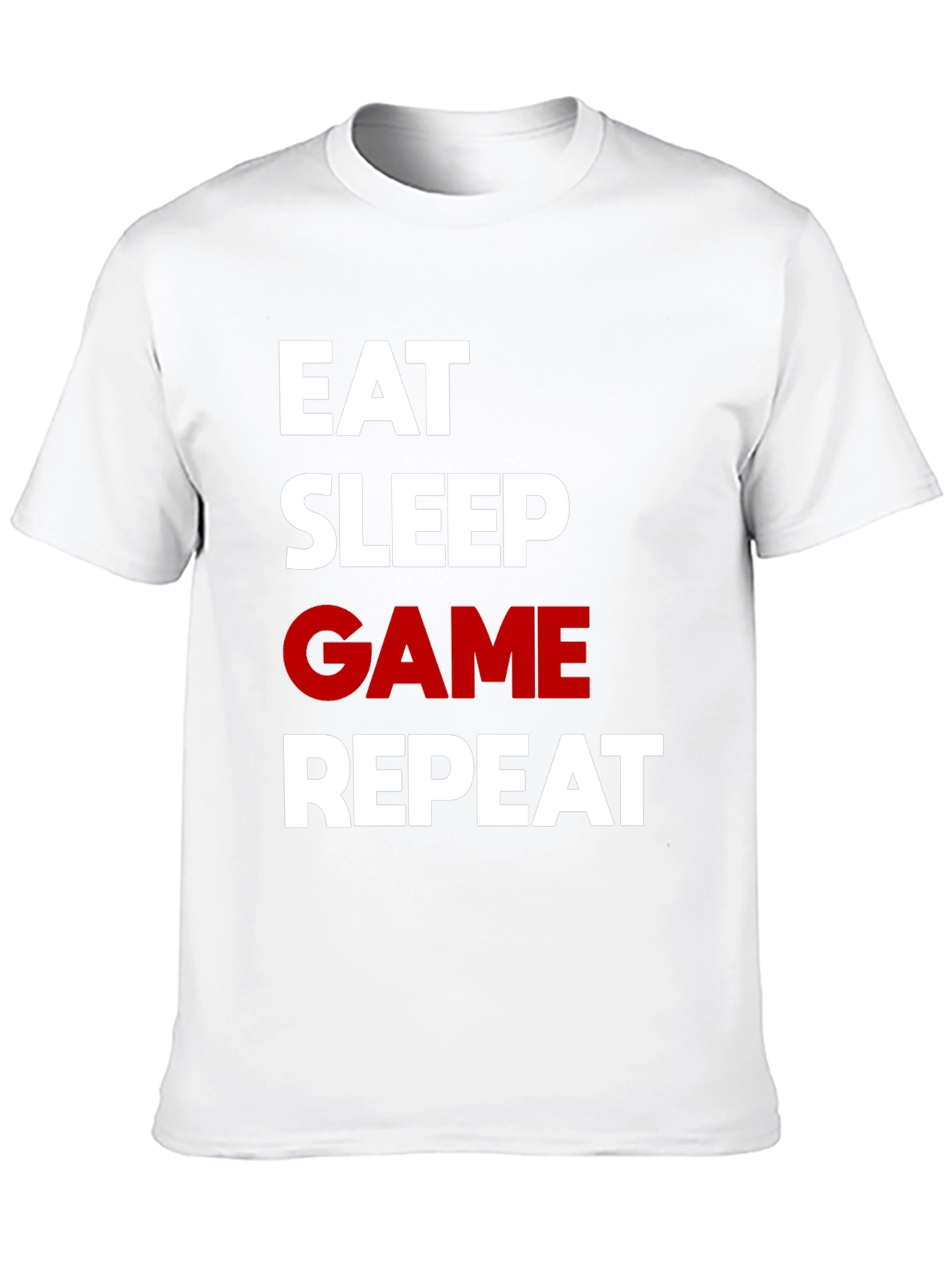 Eat Sleep Game Repeat Black Graphic Tee