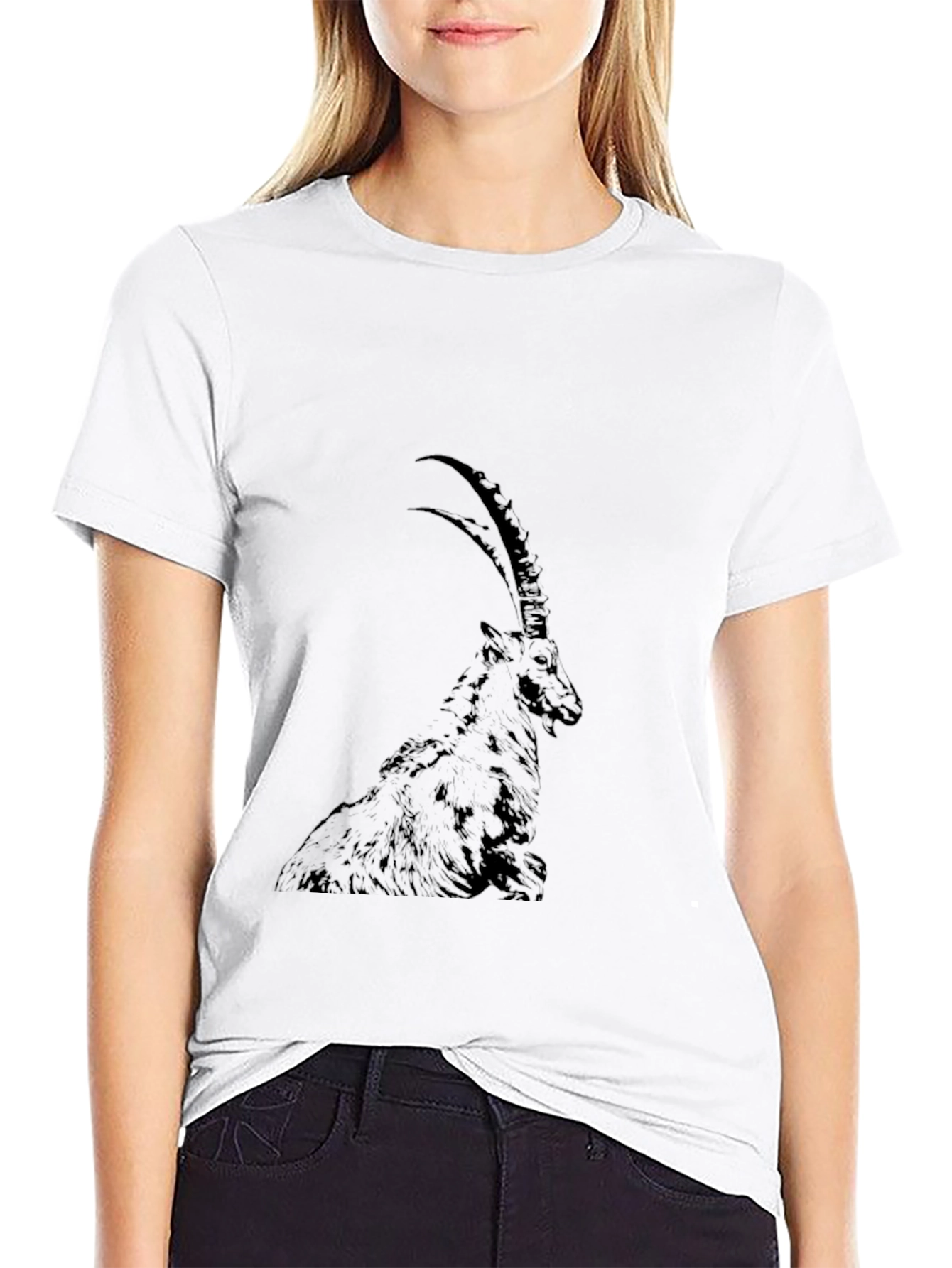 Ibex Graphic Tee - Black Cotton Blend