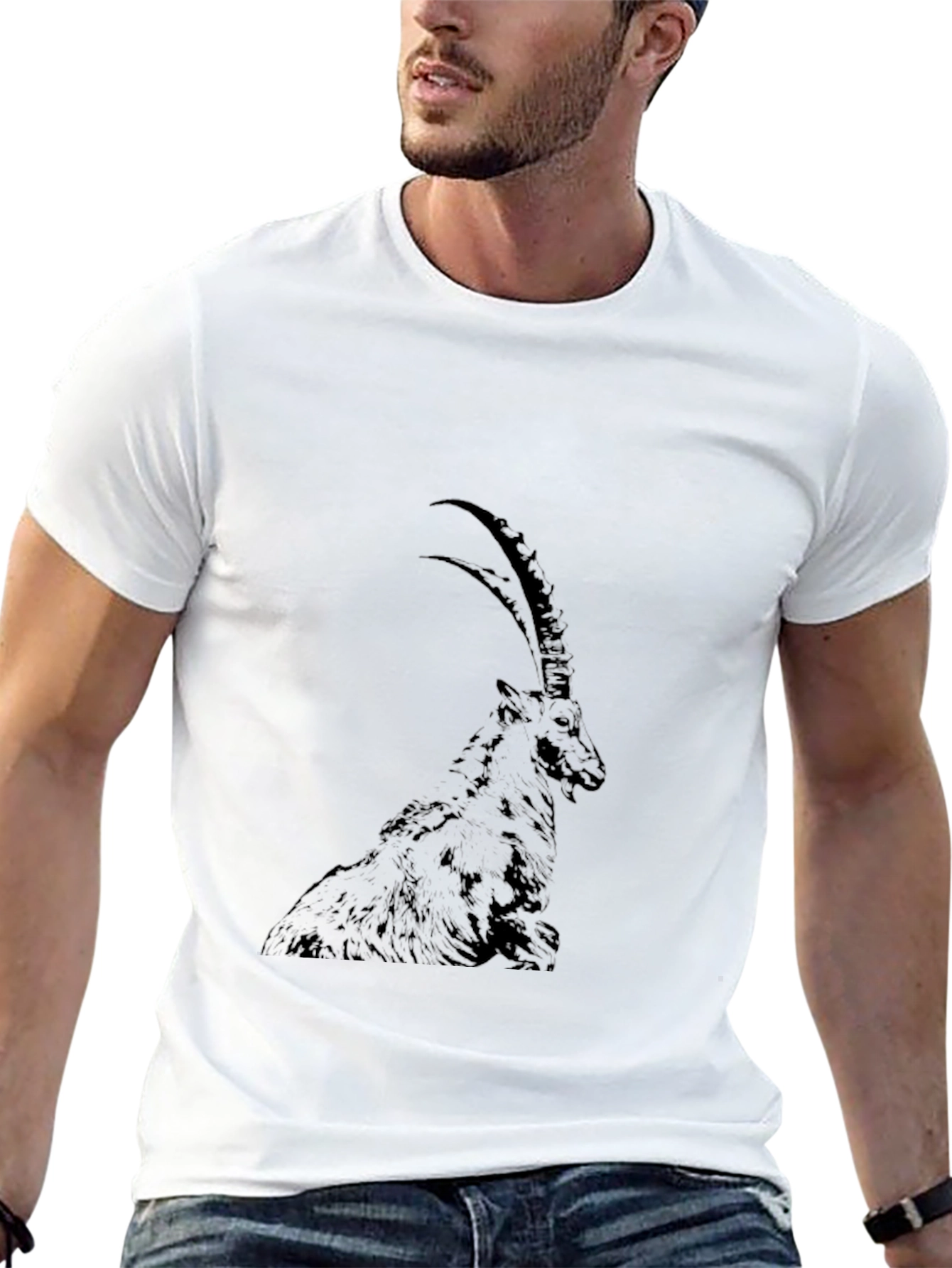 Ibex Graphic Tee - Black Cotton Blend