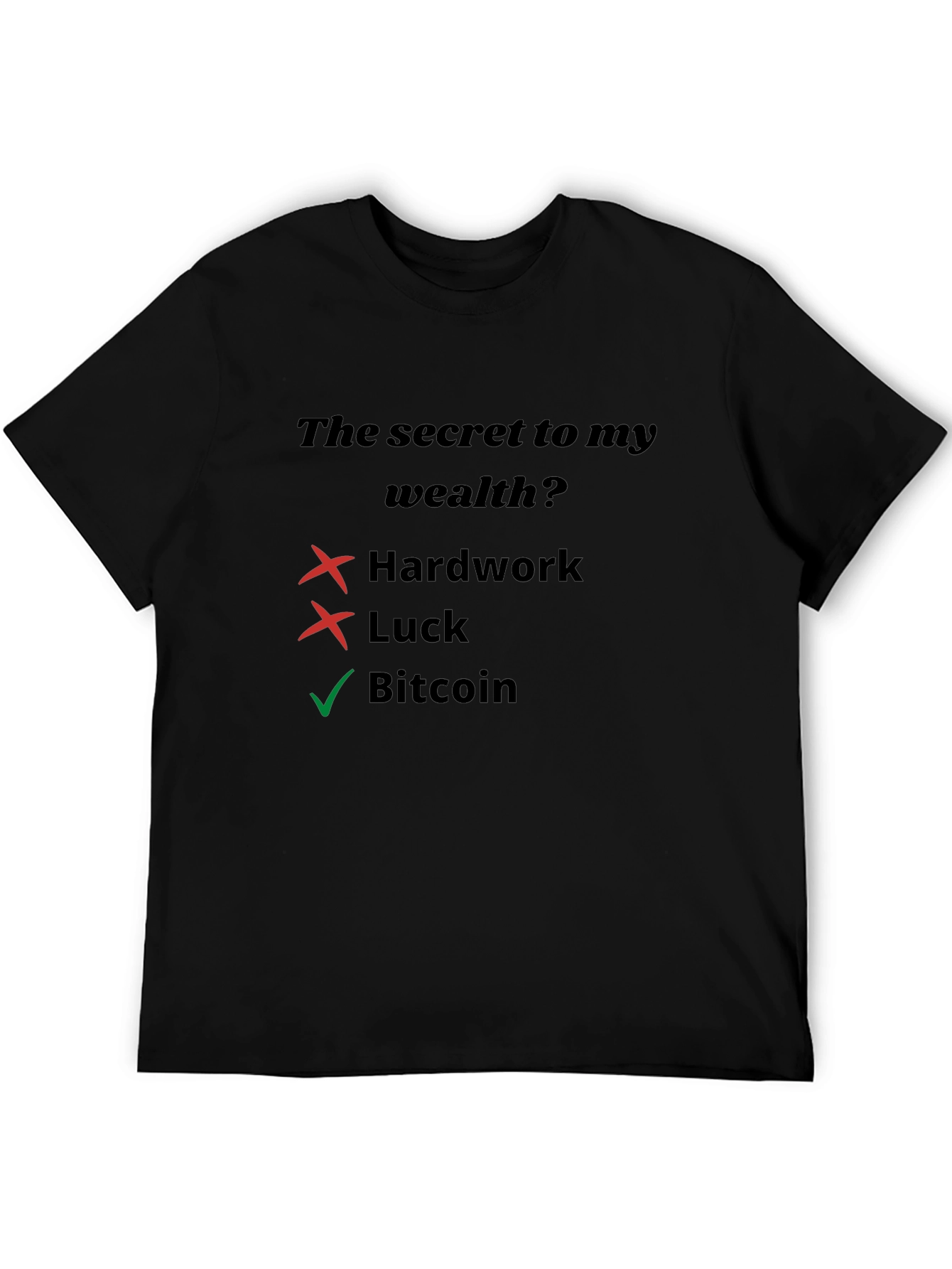 Bitcoin Wealth Secret T-Shirt Crypto Investor Tee