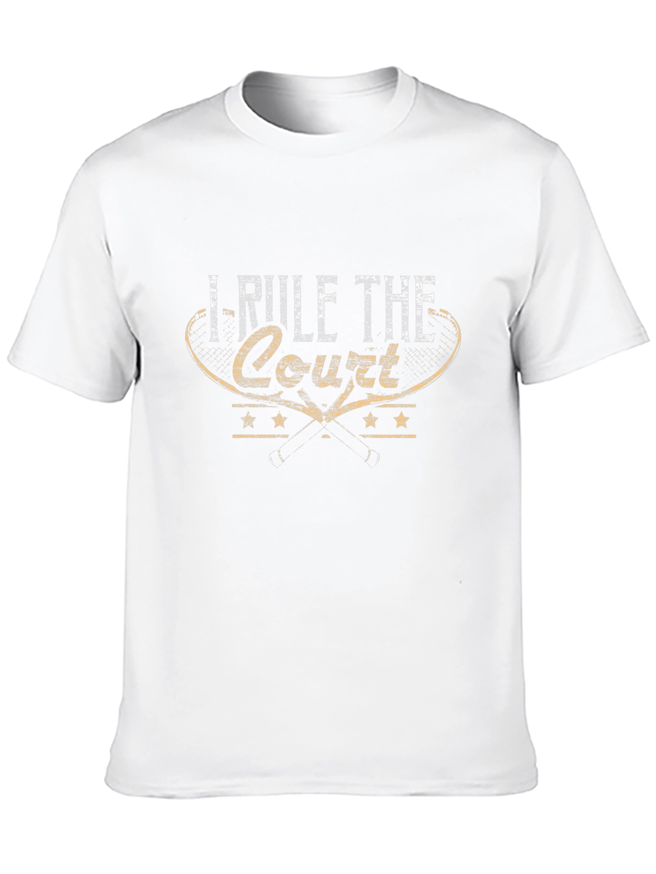 I Rule the Court Graphic Black T-Shirt