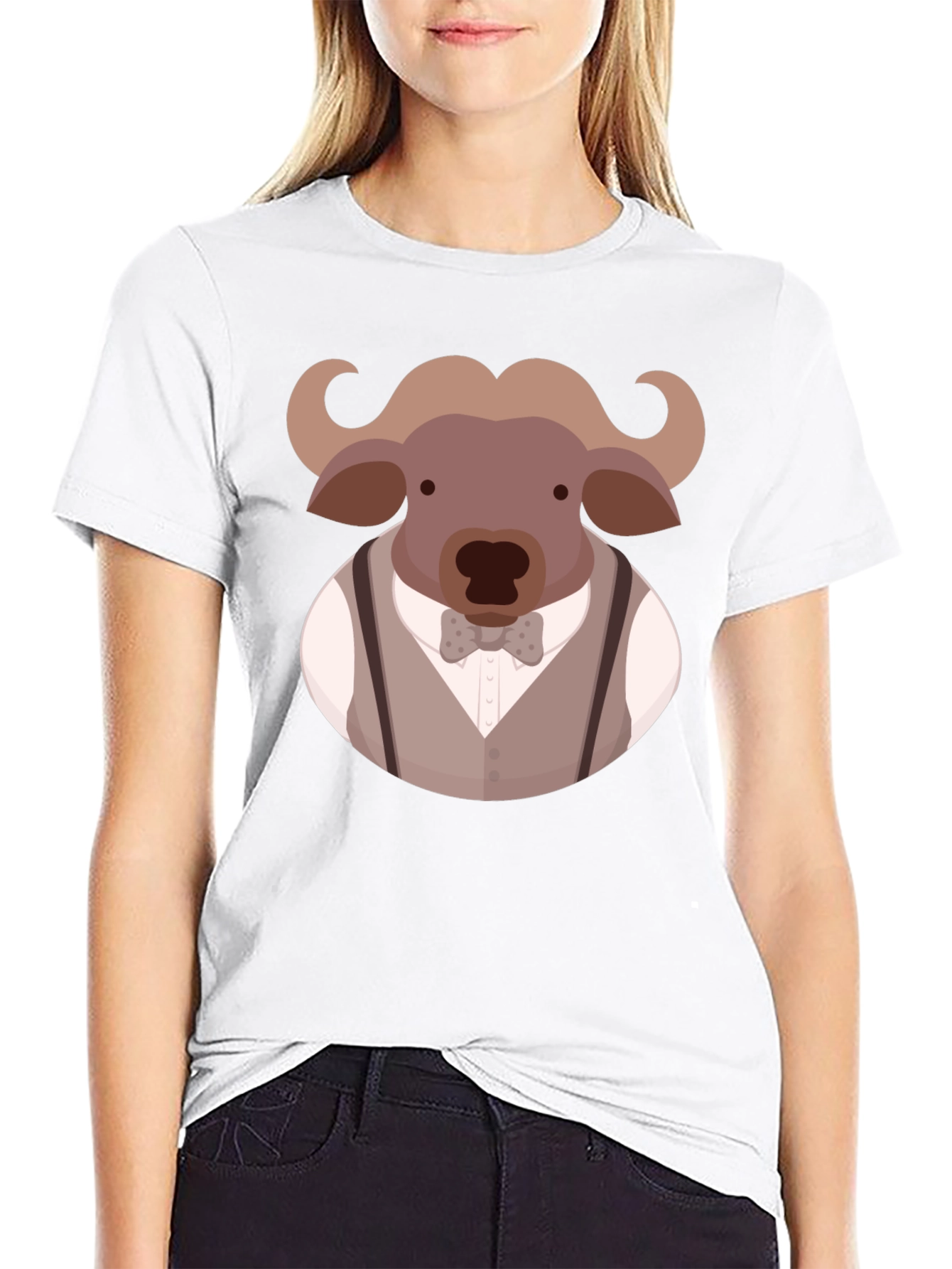 Buffalo Gentleman Graphic Tee - Black Cotton Blend