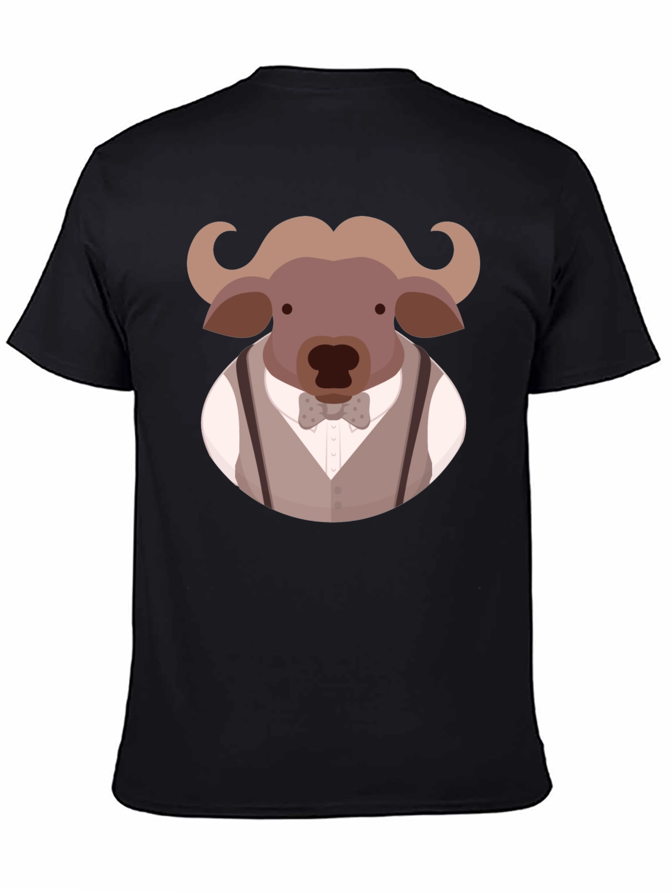 Buffalo Gentleman Graphic Tee - Black Cotton Blend