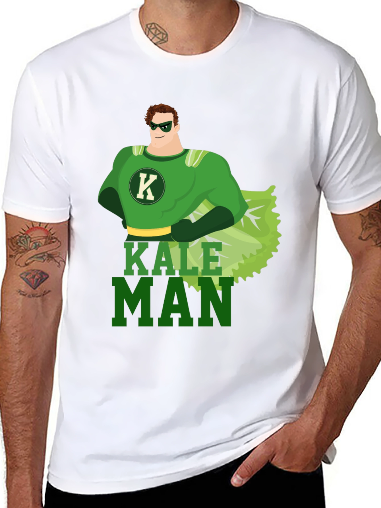 Kale Man T-Shirt - Superhero Style Tee