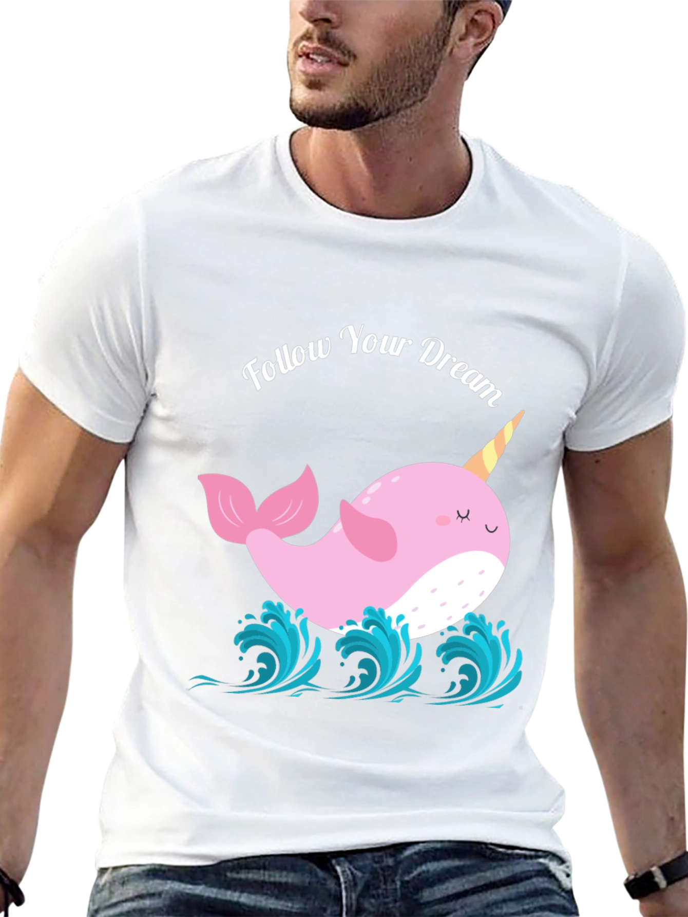 Narwhal Dream T-Shirt - Follow Your Dreams