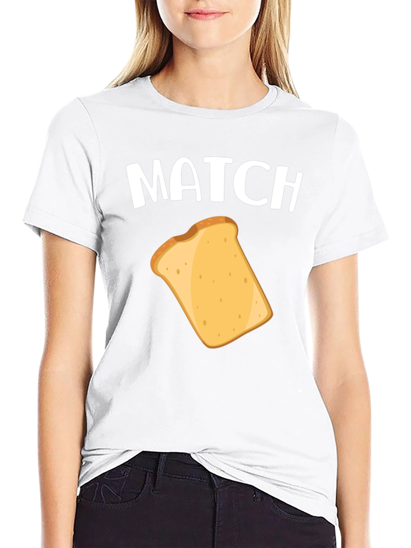 Match Toast Graphic T-Shirt - Funny Foodie Tee