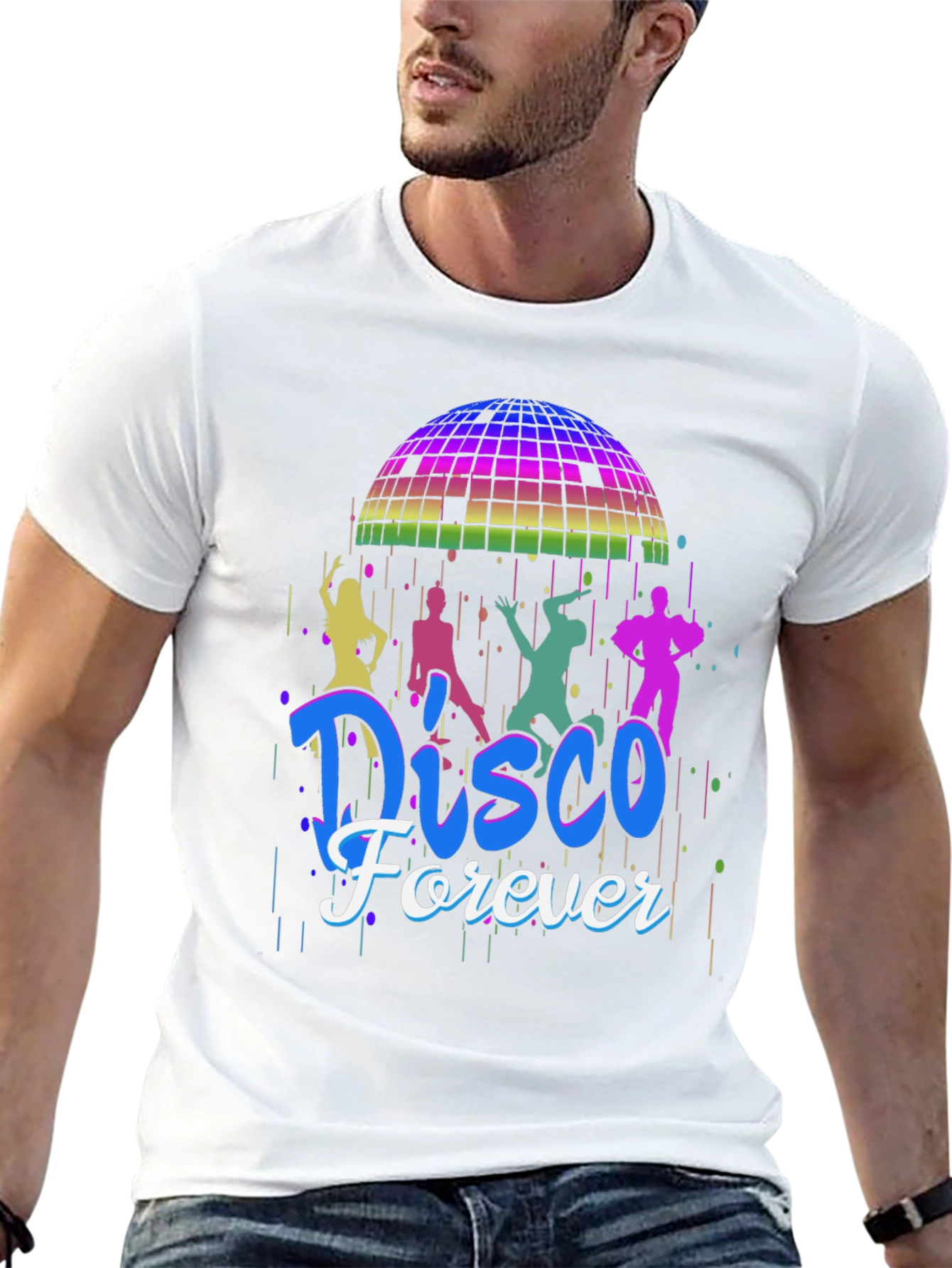 Disco Forever Graphic T-Shirt - Retro Party Tee
