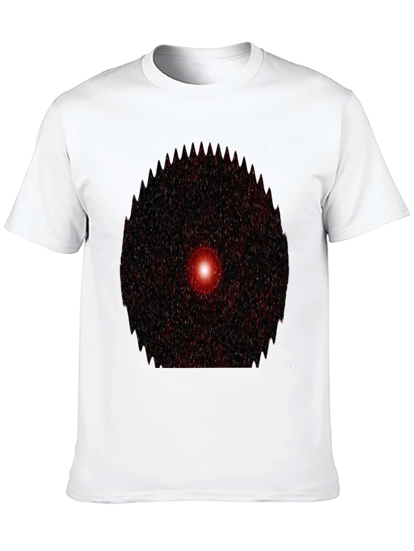 Abstract Red Eye Graphic Print Black T-Shirt