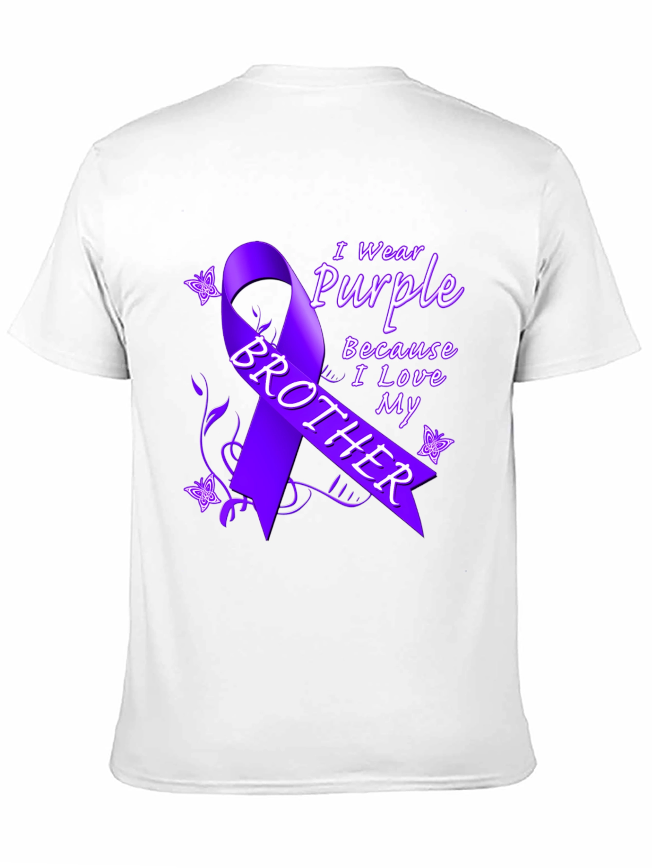 Purple Ribbon Brother T-Shirt Cancer Awareness Tee