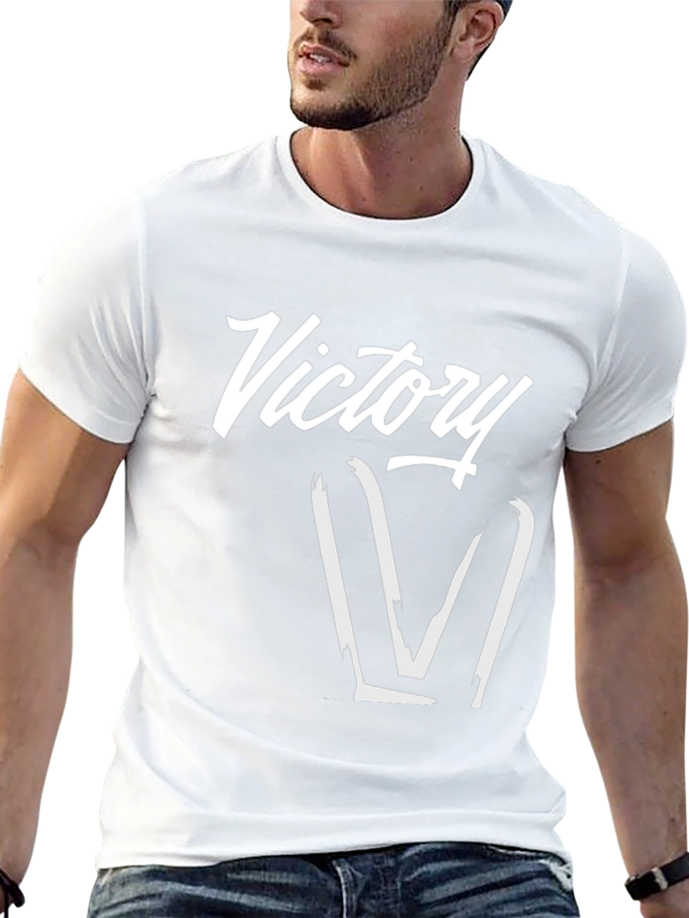 Victory Graphic Tee - Stylish Black T-Shirt