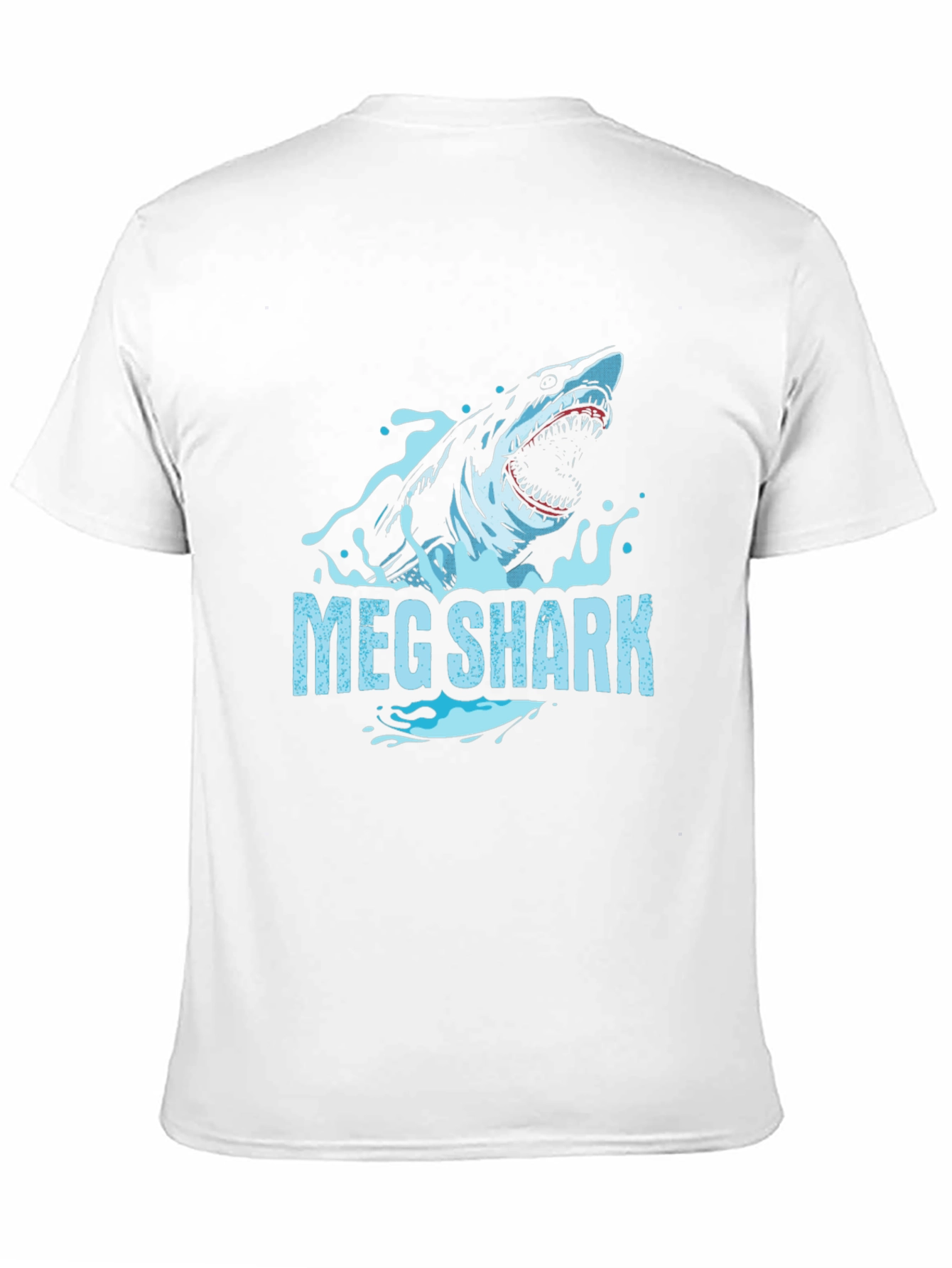 Meg Shark Graphic Tee - Black Cotton T-Shirt