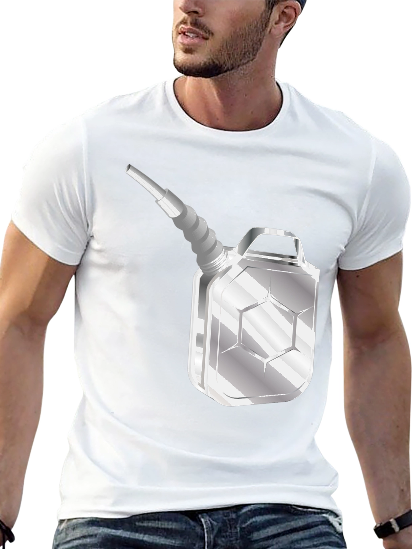 Fuel Can Graphic Tee - Black Casual T-Shirt