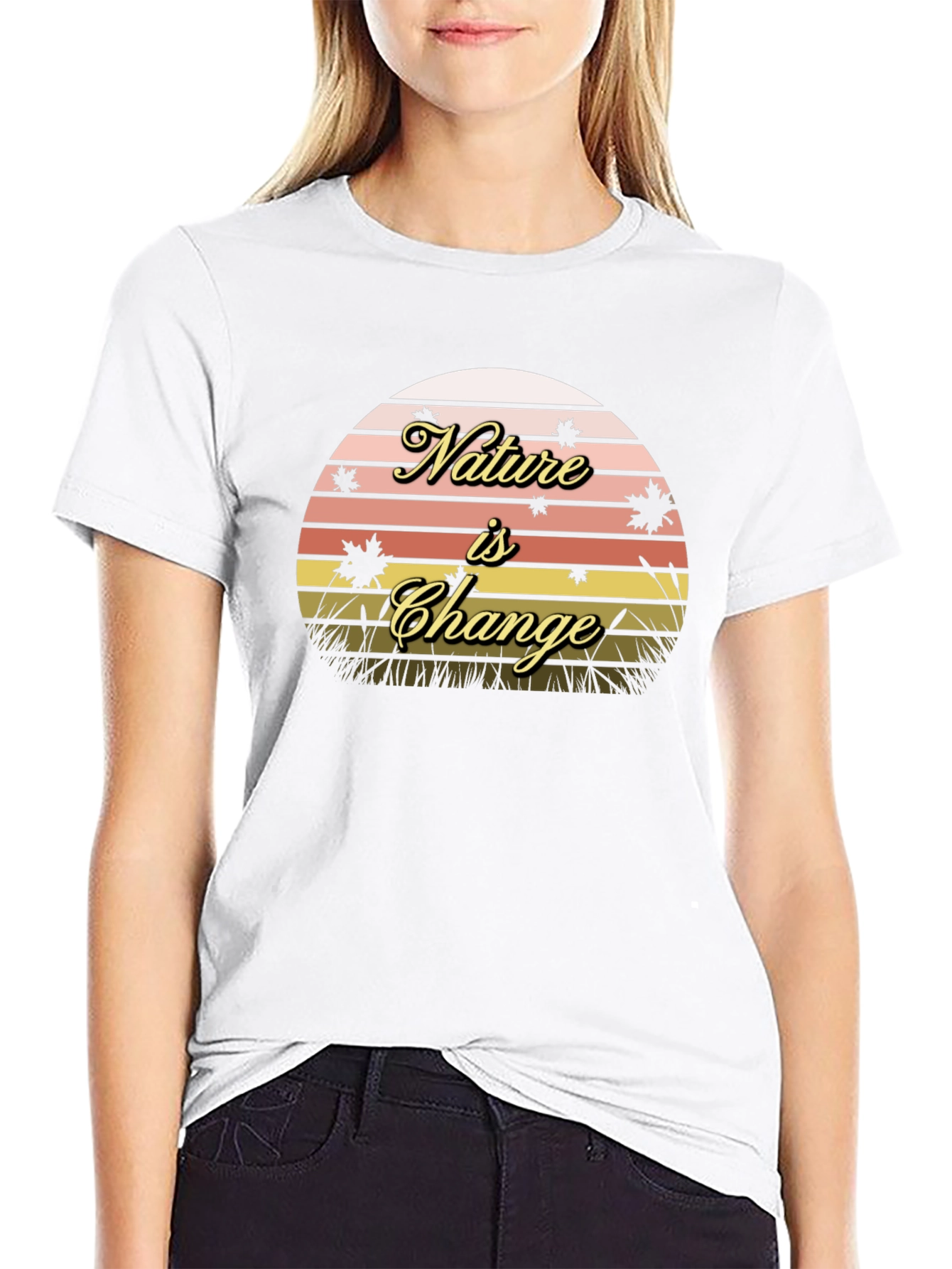 Nature is Change Black T-Shirt