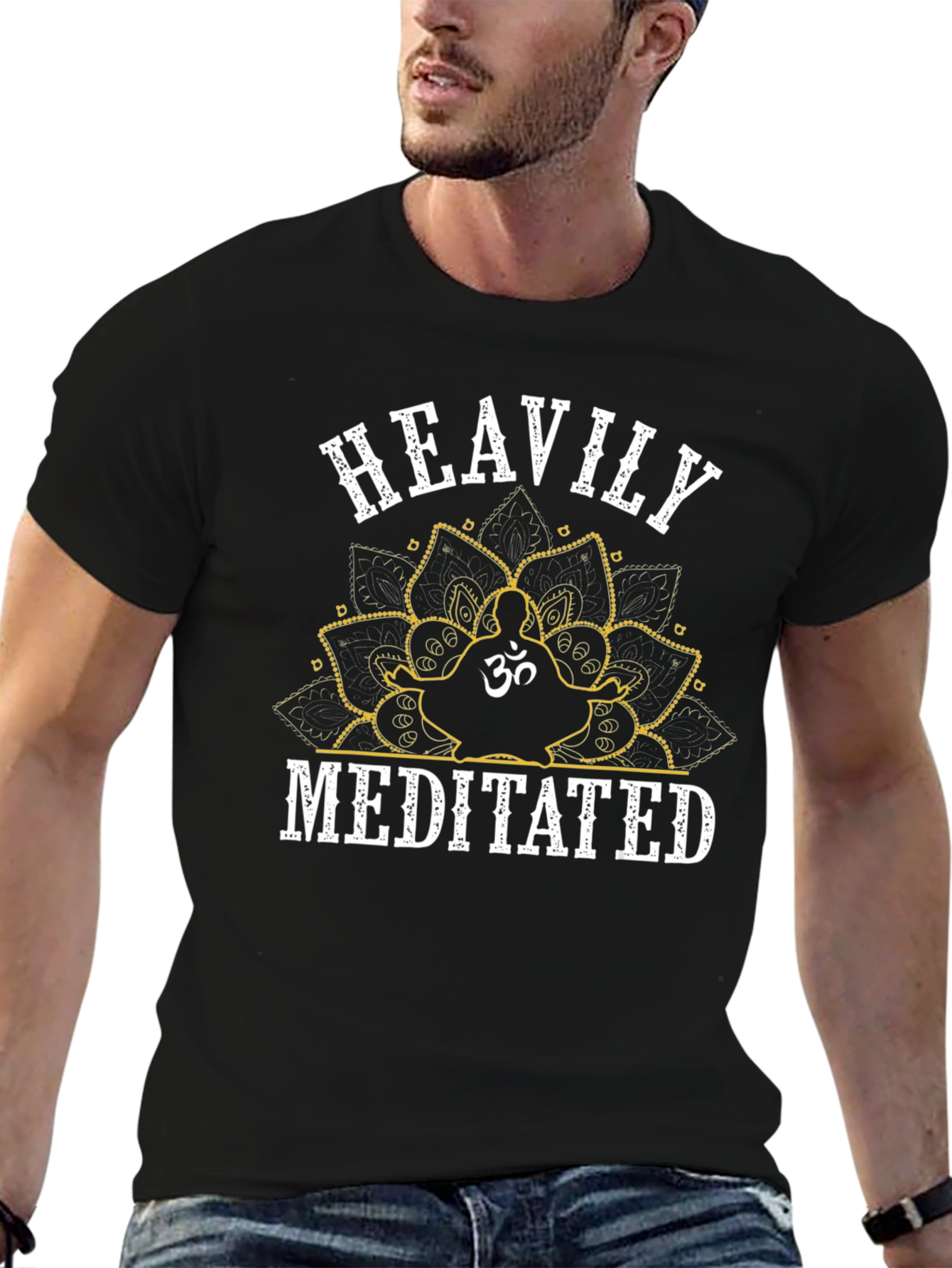 Heavily Meditated Black Graphic Tee