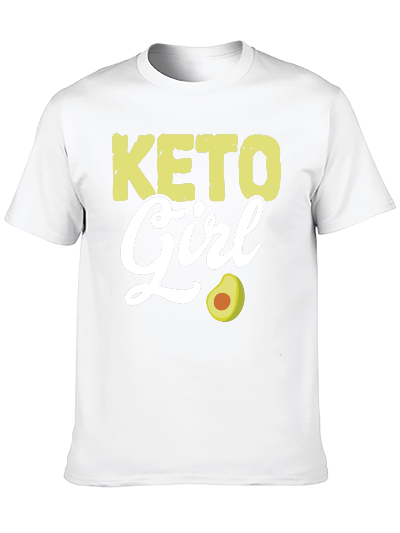 Keto Girl Avocado Graphic Tee - Black
