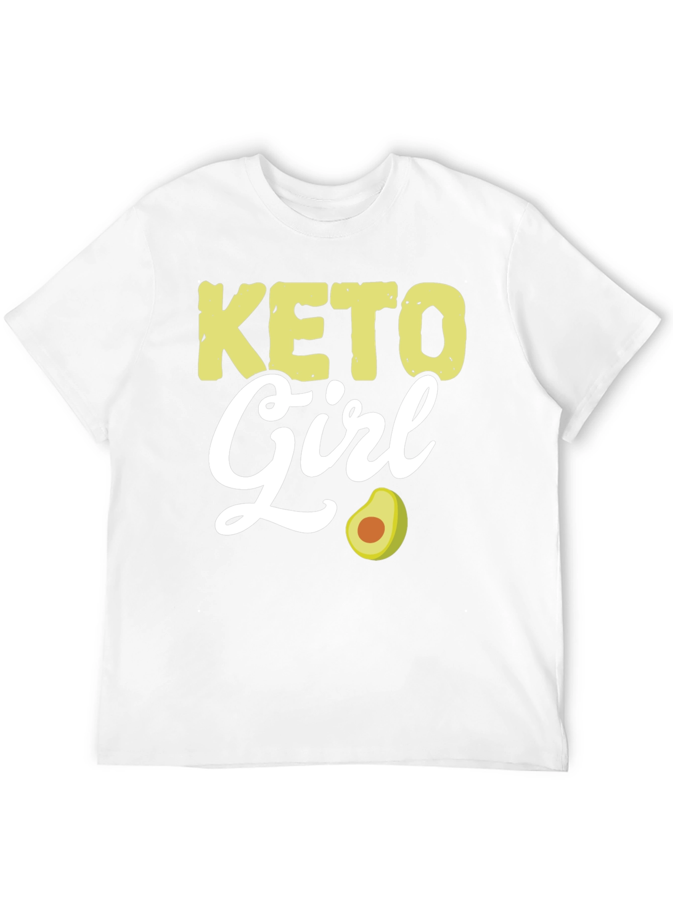 Keto Girl Avocado Graphic Tee - Black