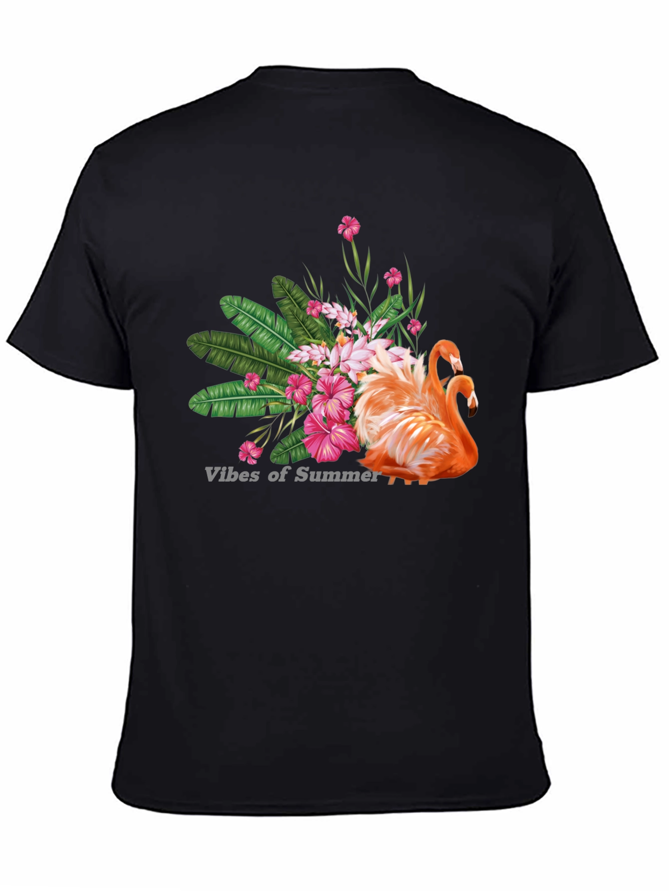 Tropical Flamingo Graphic T-Shirt - Summer Vibes
