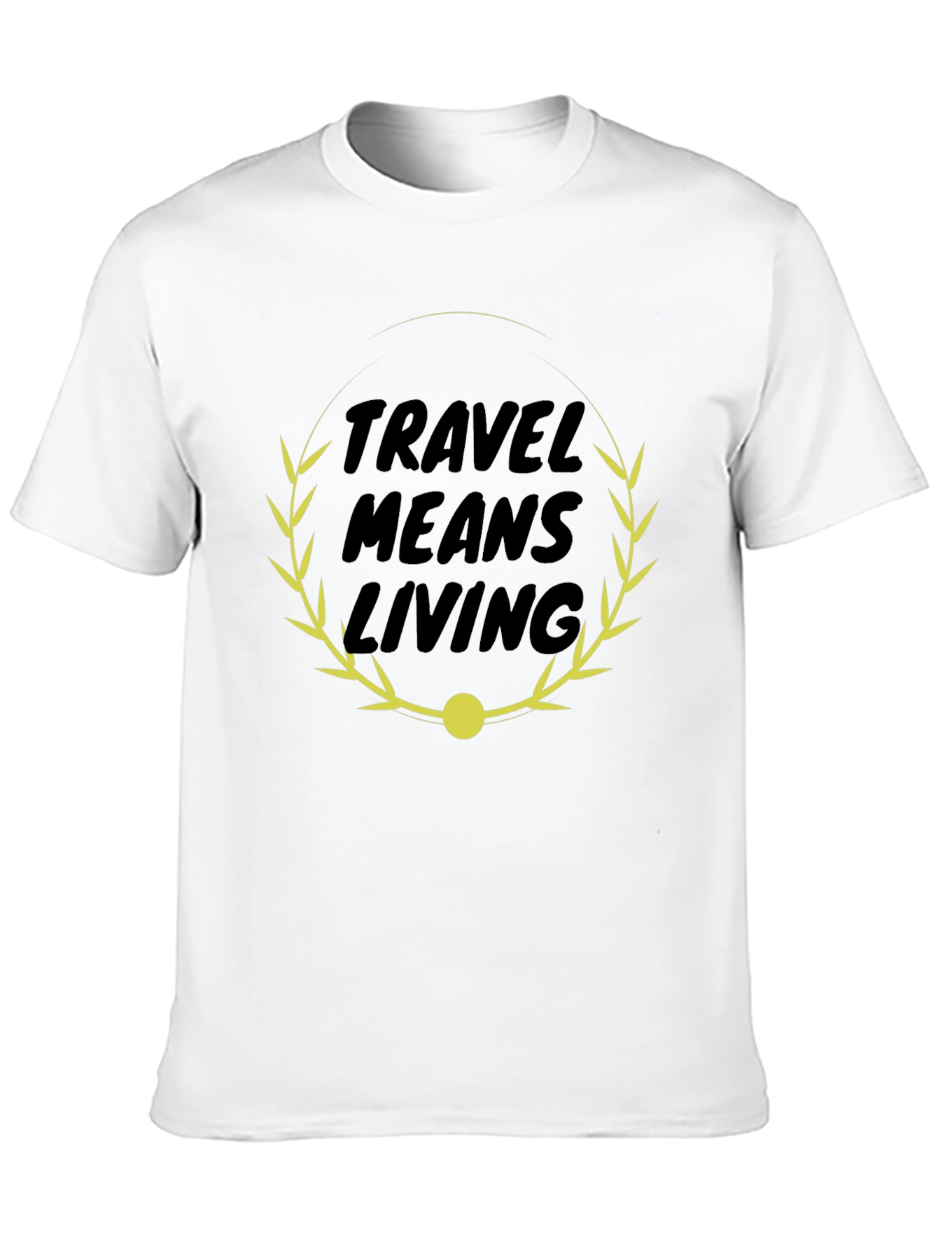 Travel Means Living Black Graphic Tee