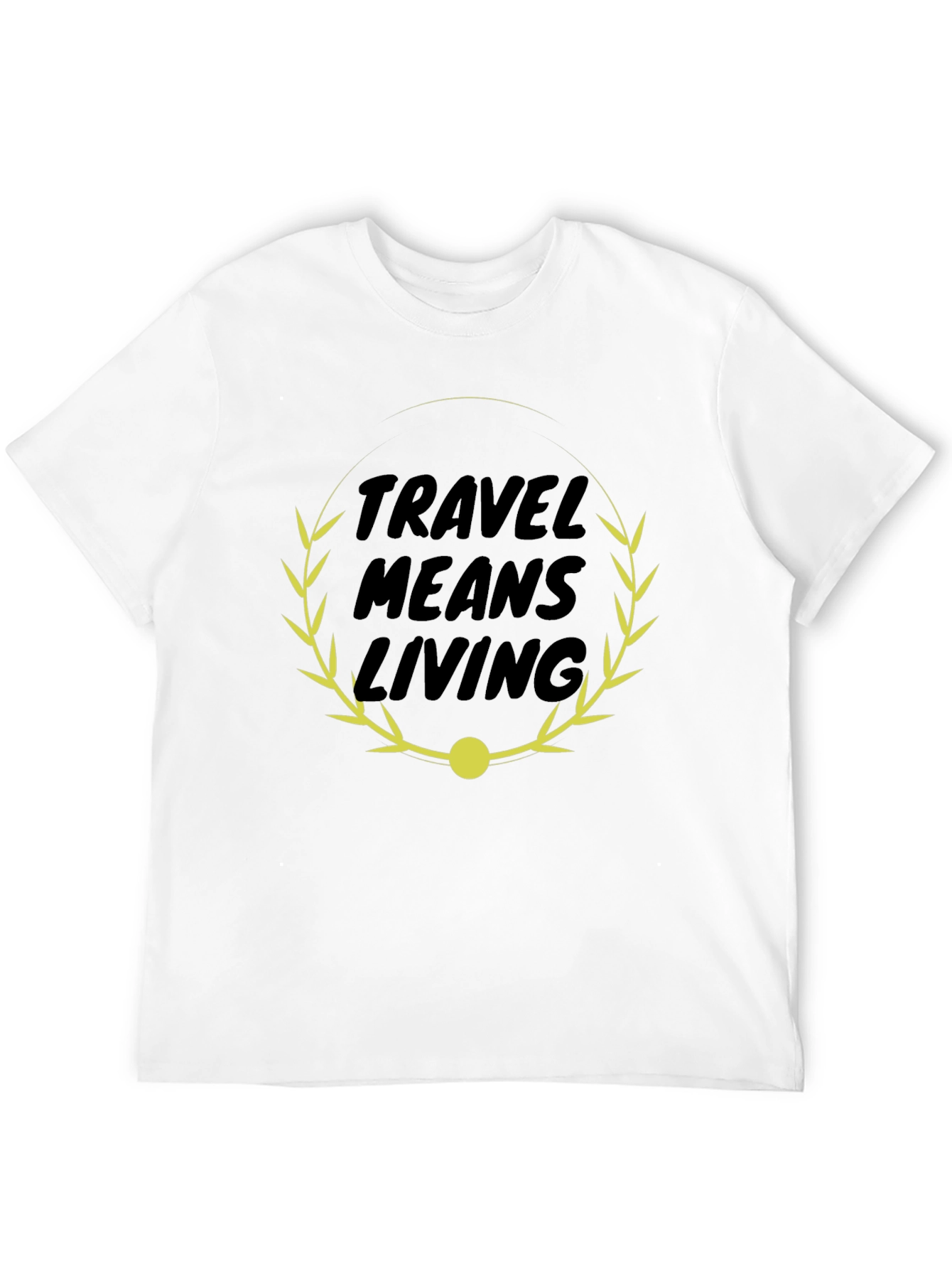 Travel Means Living Black Graphic Tee