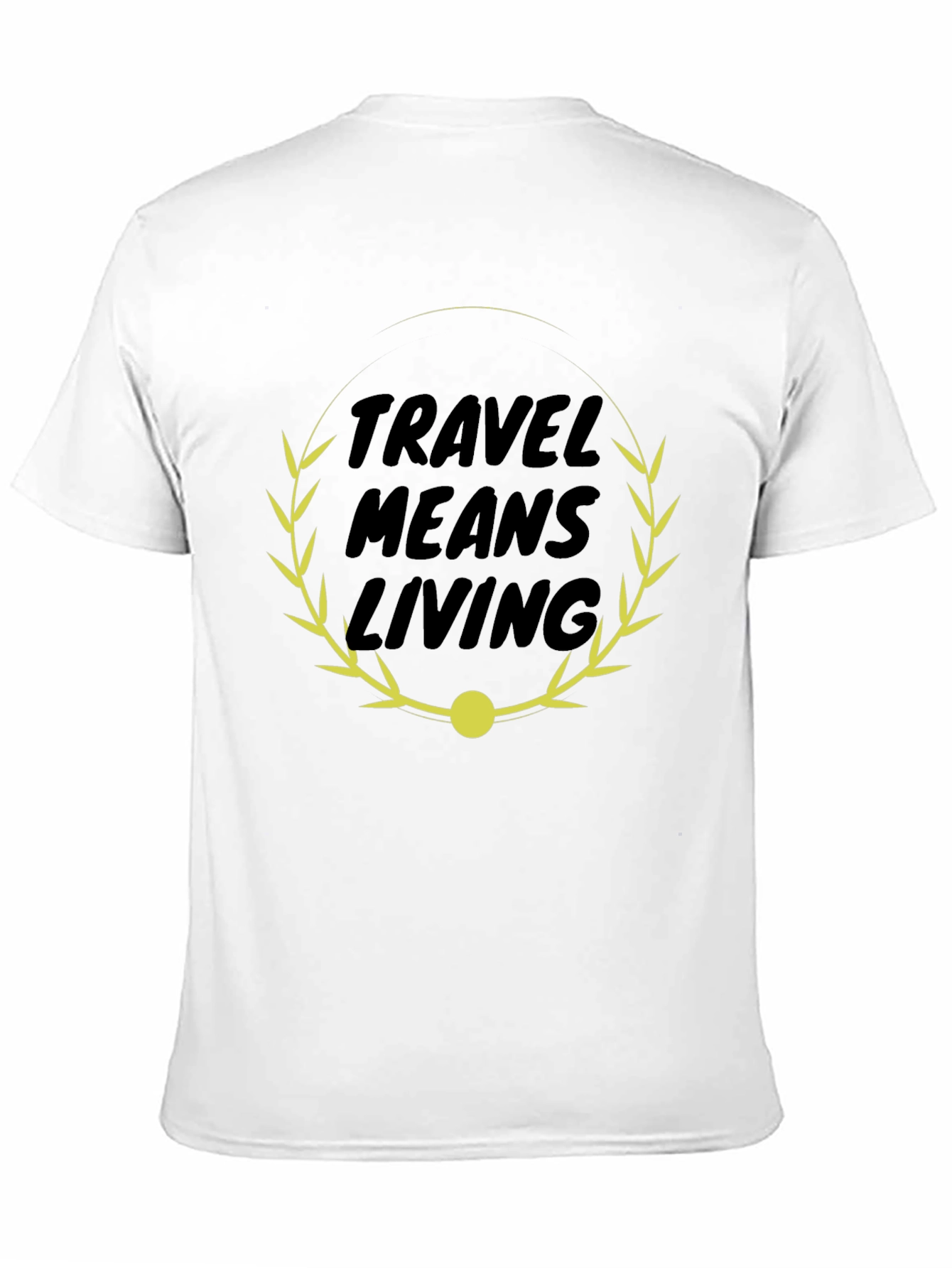 Travel Means Living Black Graphic Tee