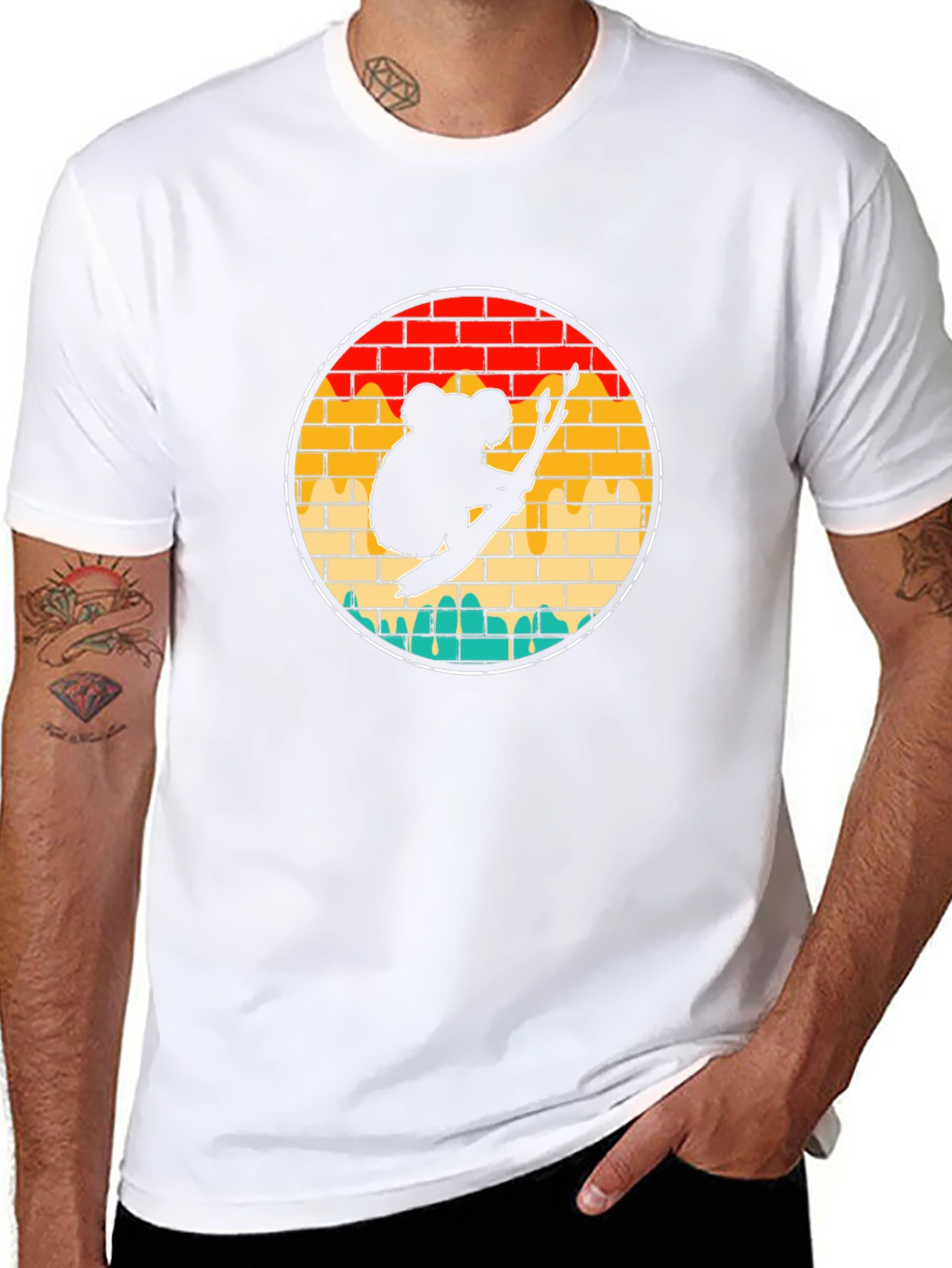 Koala on Branch Graphic Tee - Unisex Black T-Shirt