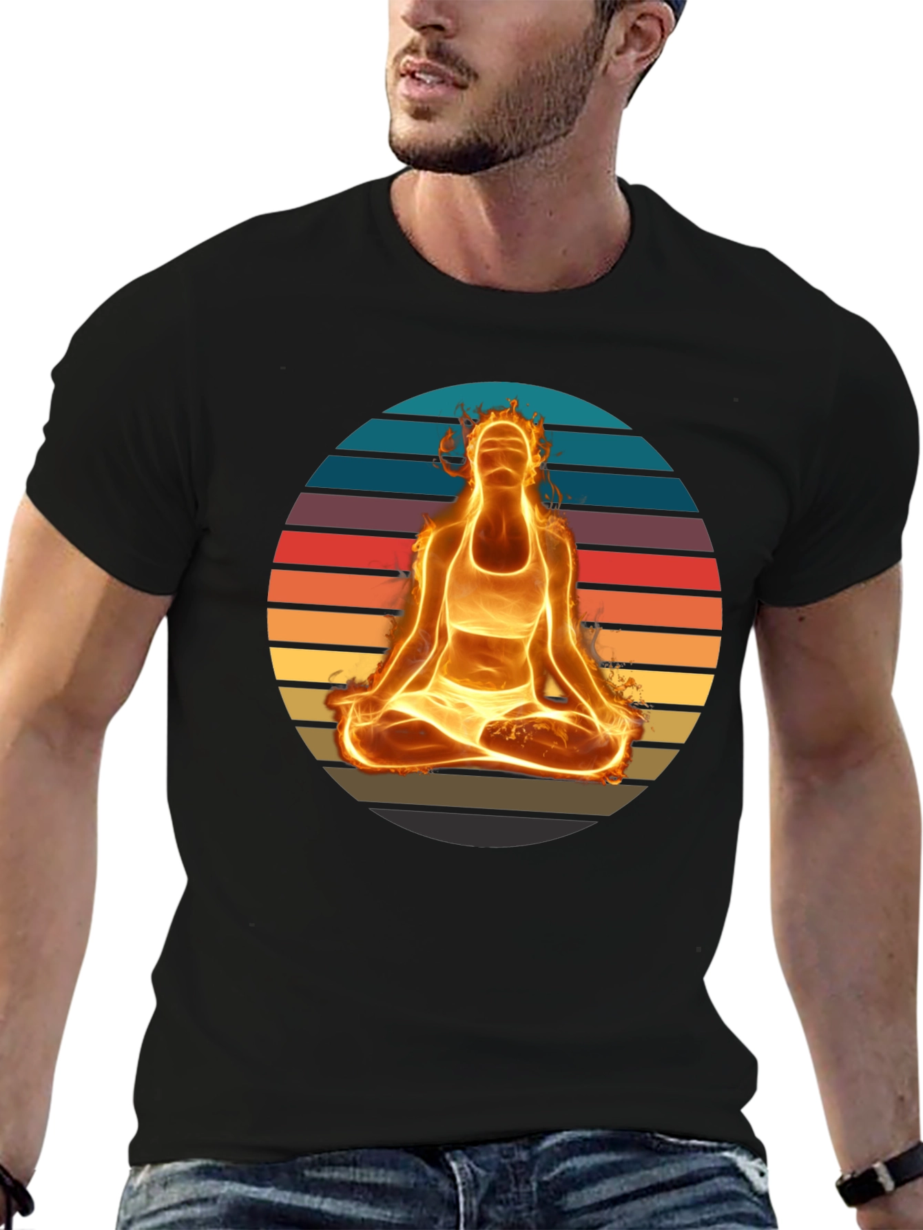 Fiery Yoga Meditation T-Shirt