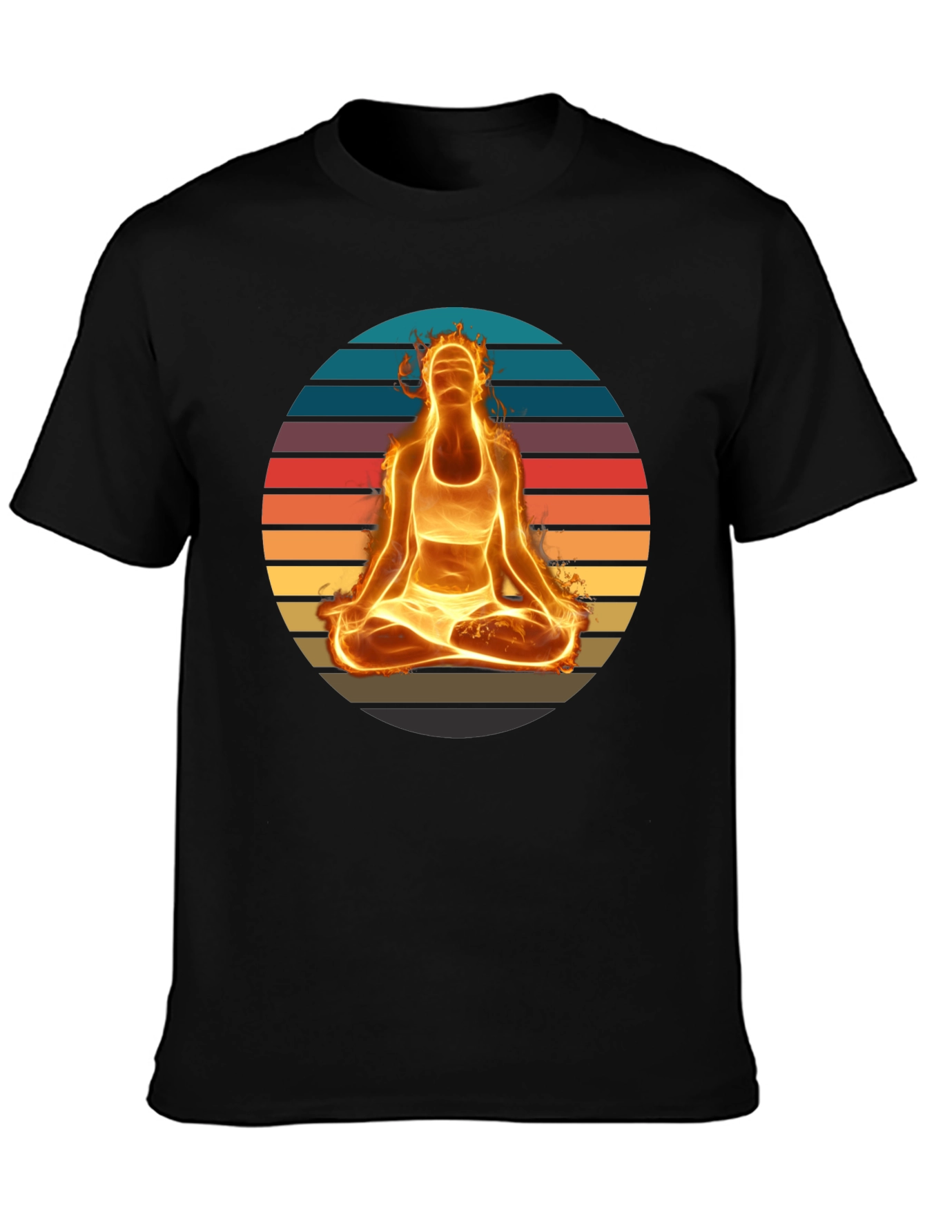 Fiery Yoga Meditation T-Shirt