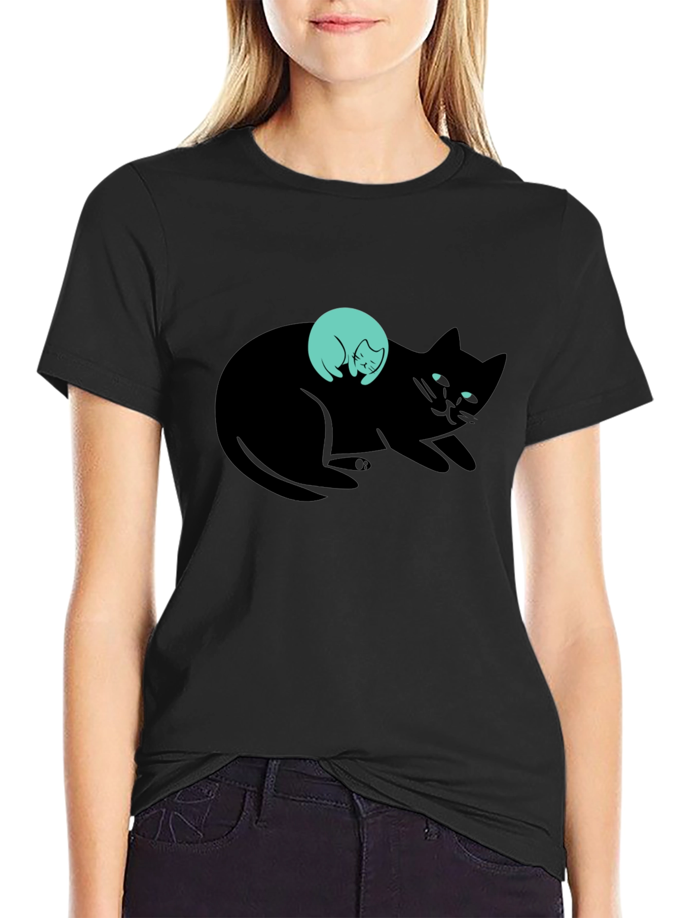 Black Cat & Kitten Graphic Tee