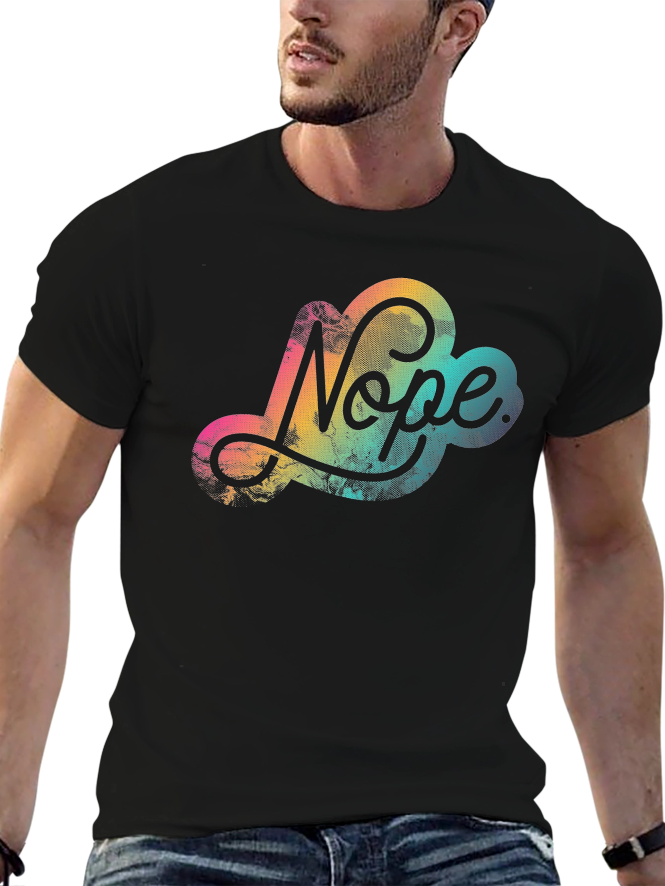 Nope Graphic Tee - Stylish Sarcasm