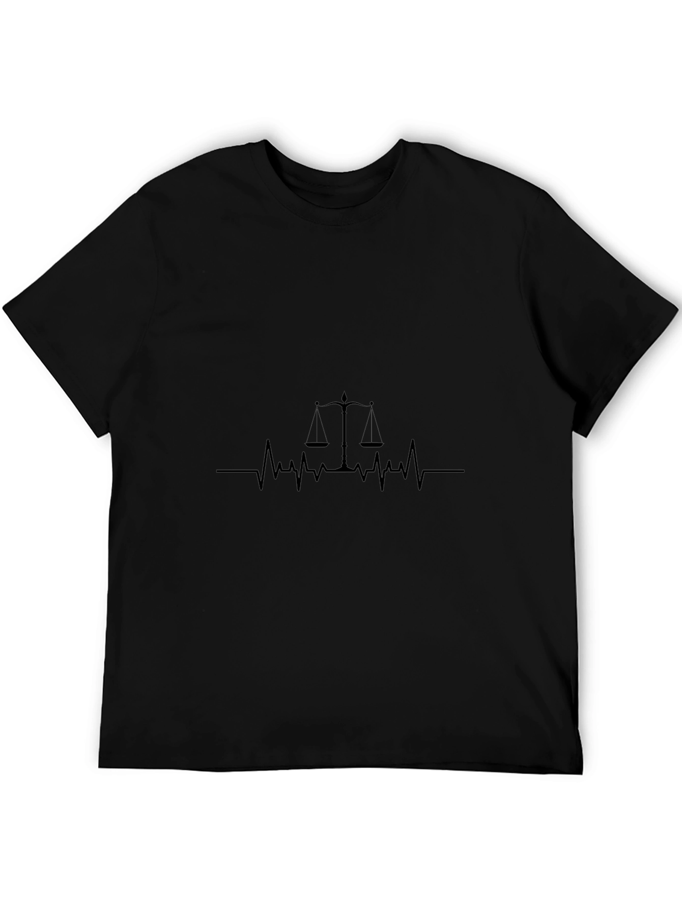 Lawyer Heartbeat T-Shirt - Scales of Justice Tee