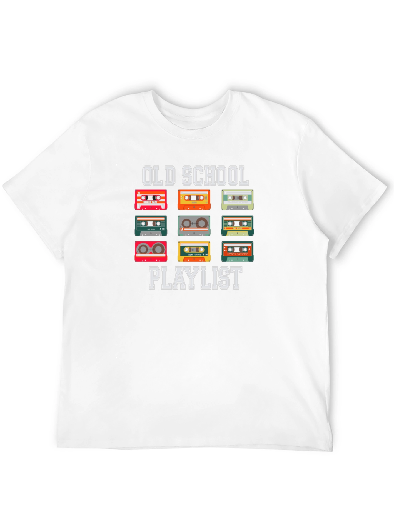 Old School Playlist Retro Cassette Tape T-Shirt