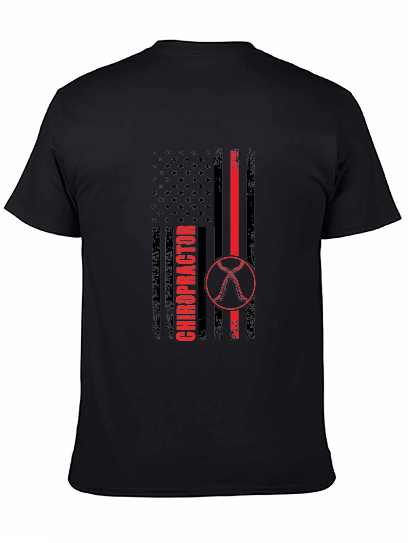 Chiropractor American Flag Graphic T-Shirt