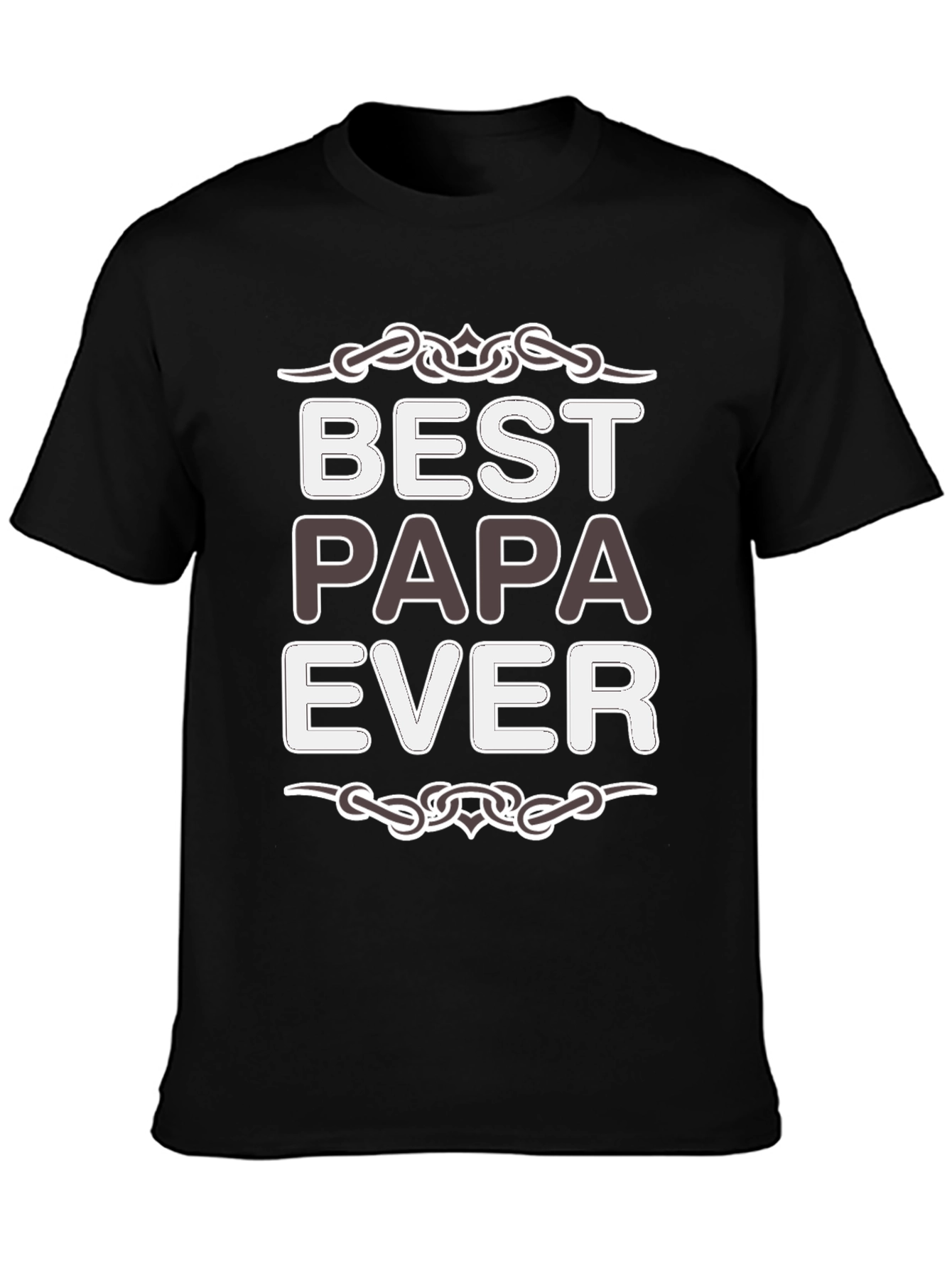 Best Papa Ever Black T-Shirt