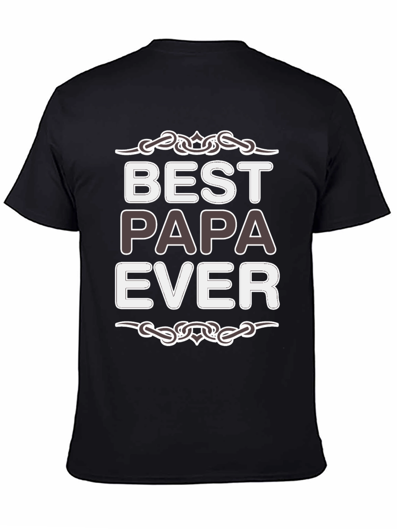 Best Papa Ever Black T-Shirt