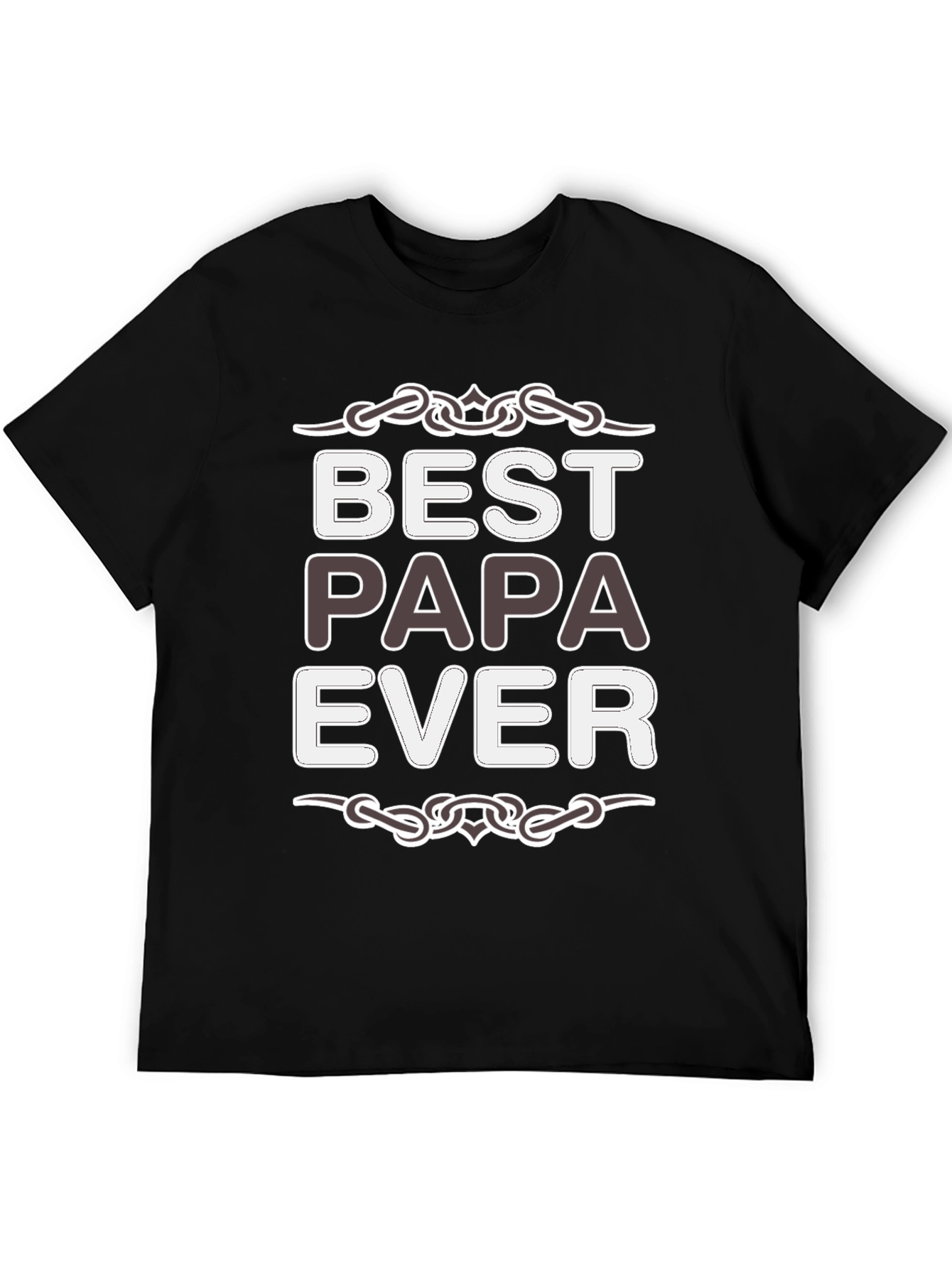 Best Papa Ever Black T-Shirt