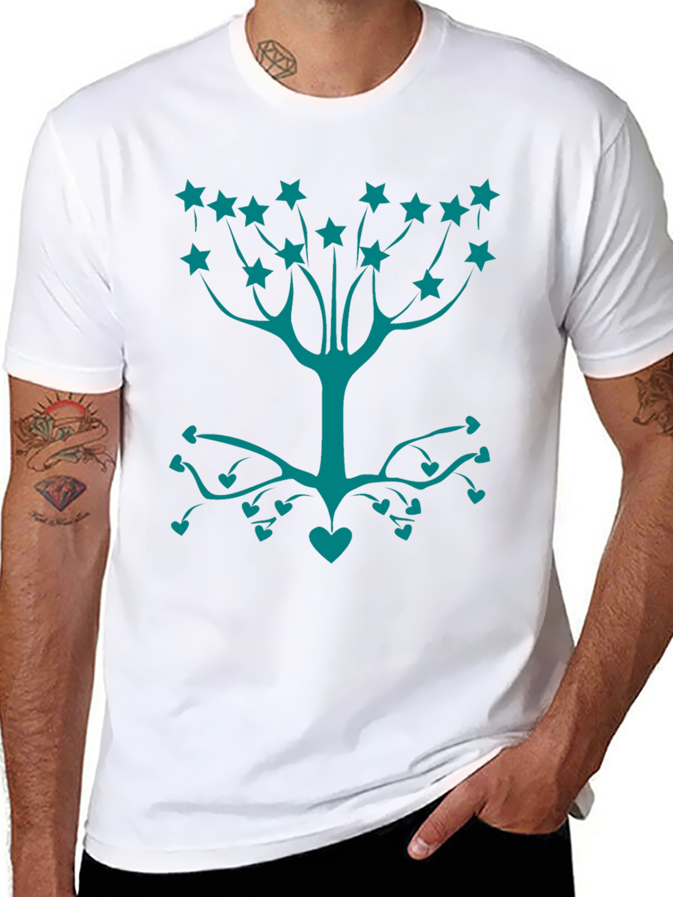 Nature Love Tee - Stars and Hearts Tree