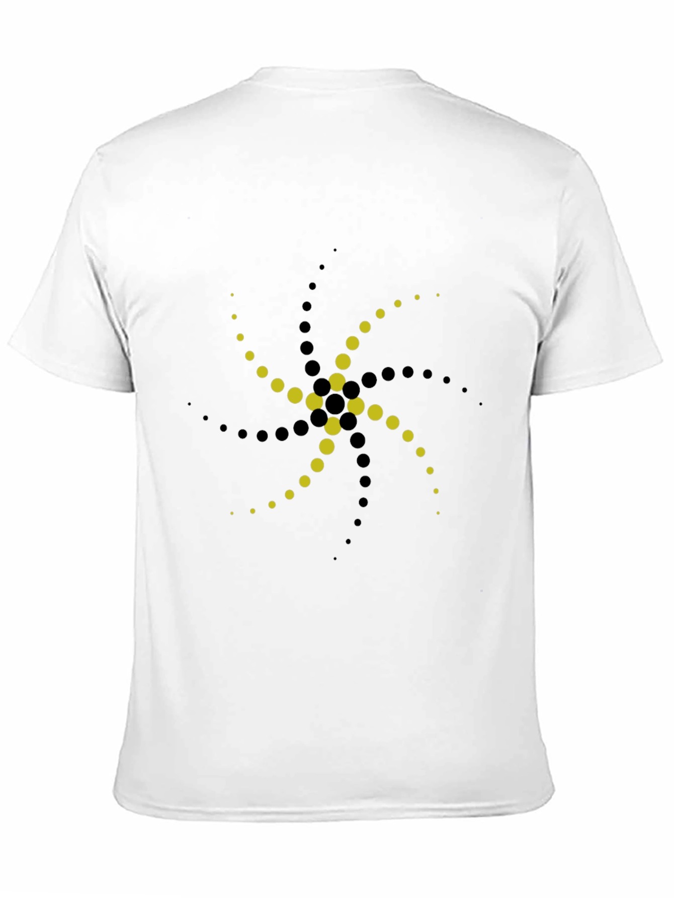 Modern Dot Swirl Graphic Tee - Black