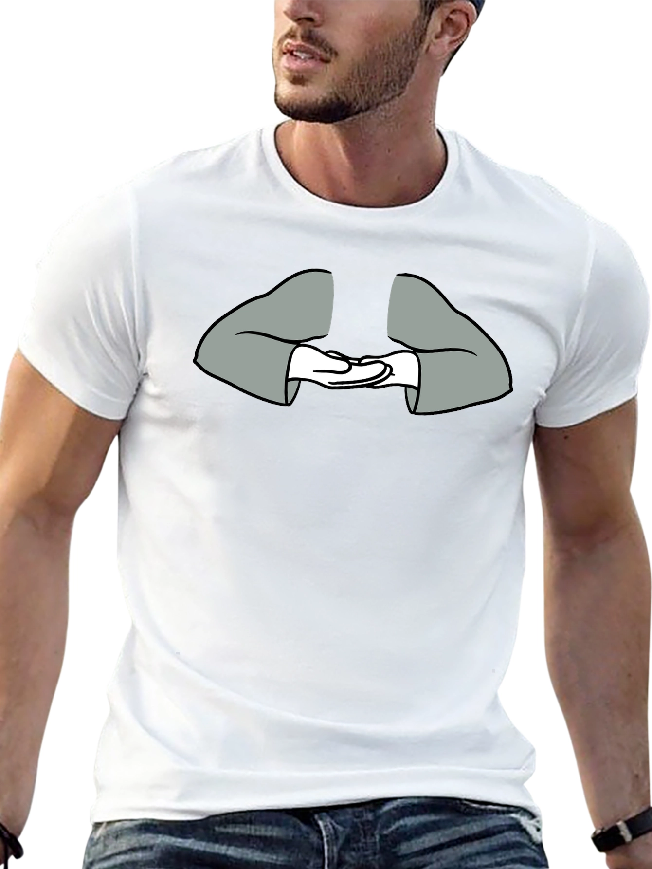 Zen Hands Graphic T-Shirt - Relaxed Comfort