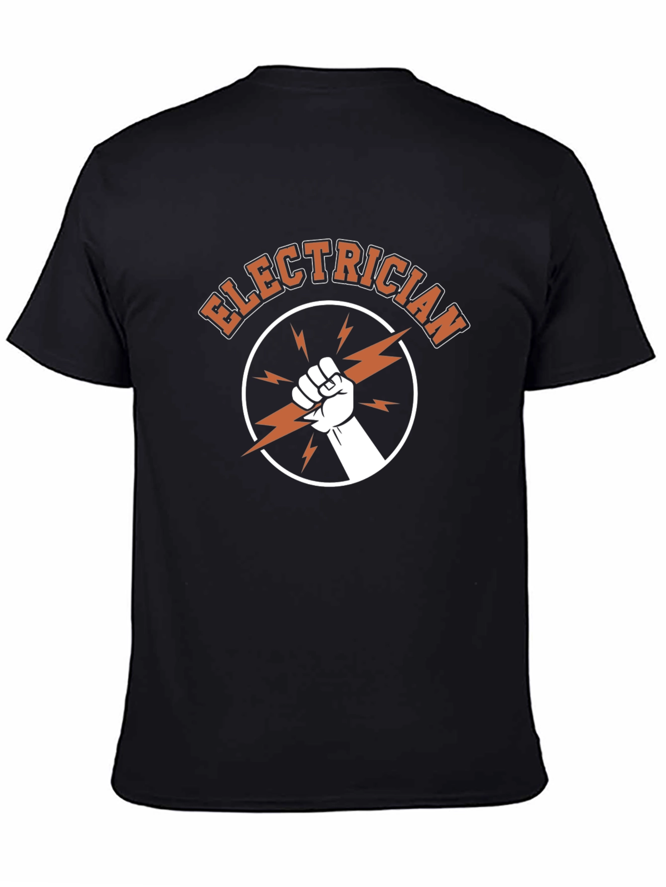 Electrician T-Shirt - Lightning Bolt Fist Design