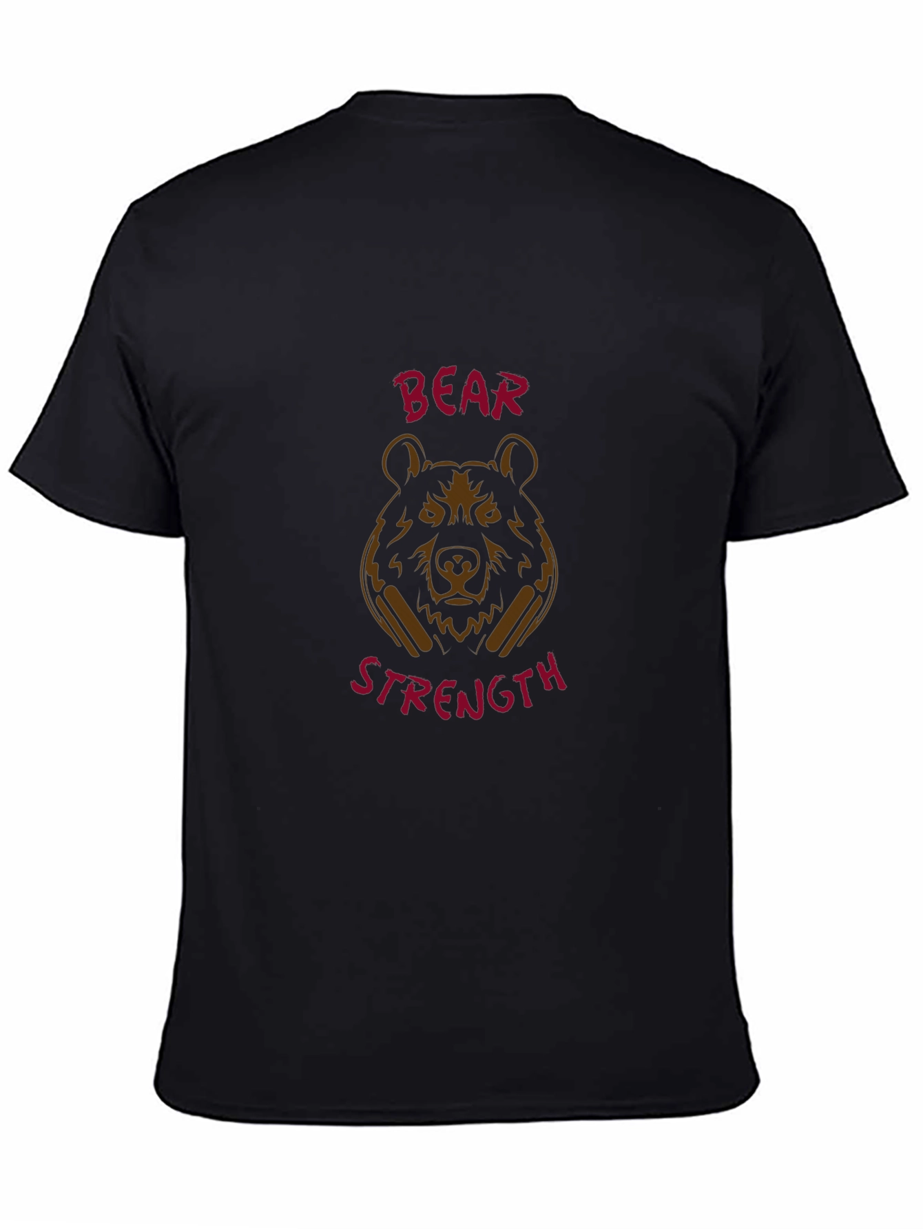 Bear Strength Black Graphic Tee