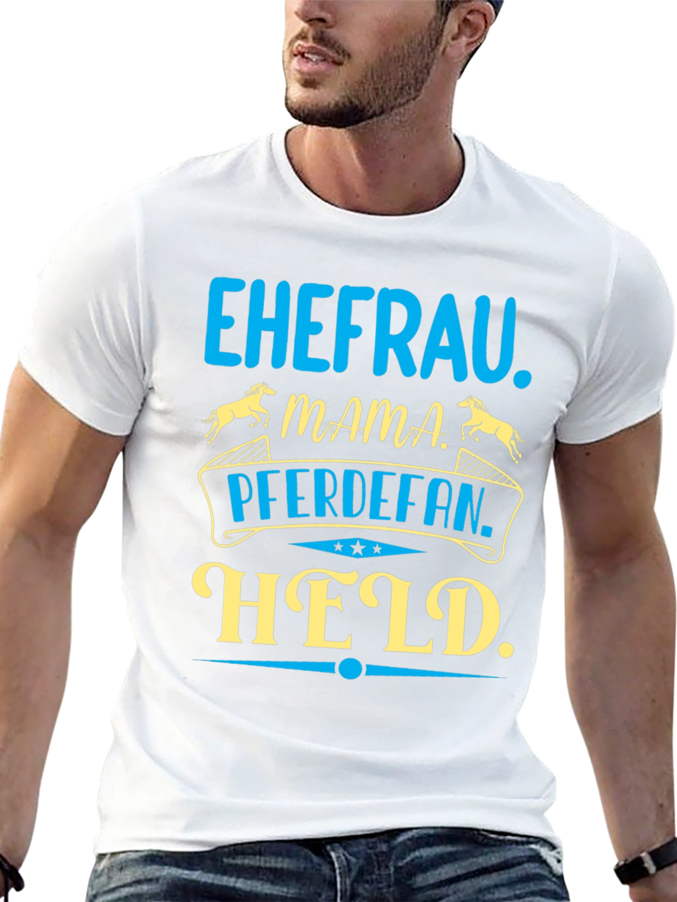Ehefrau Mama PferdeFan Held Shirt