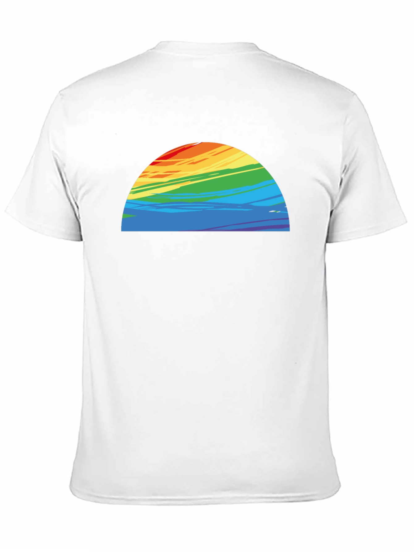 Rainbow Half-Circle Graphic Black Tee