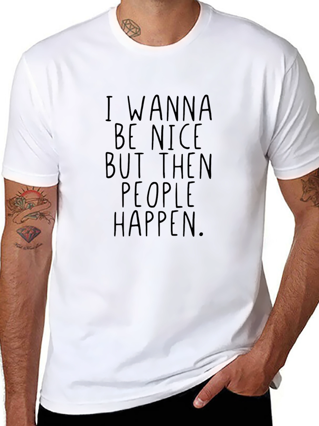 Funny Graphic Tee - I Wanna Be Nice