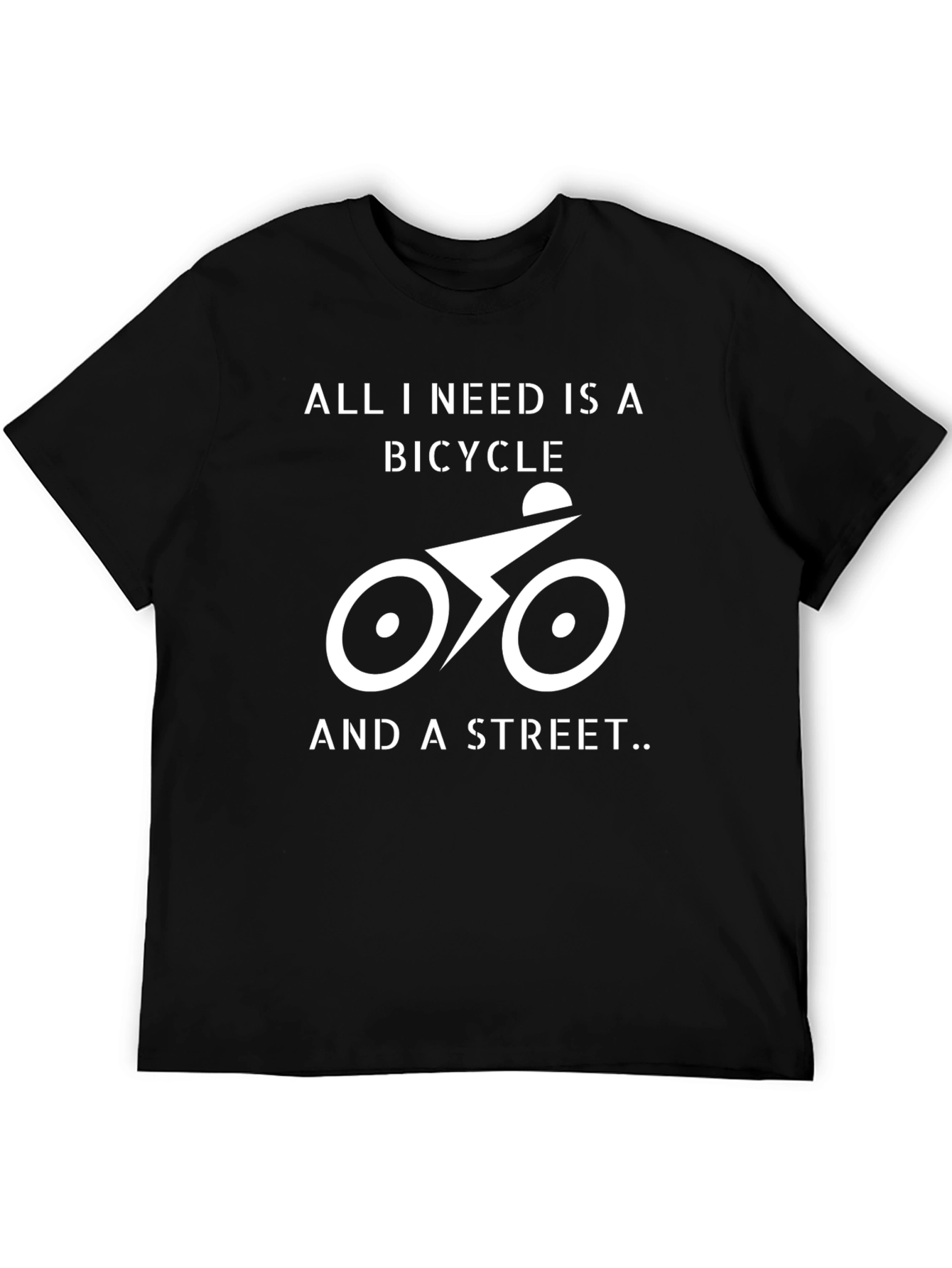 Bicycle and Street Graphic T-Shirt