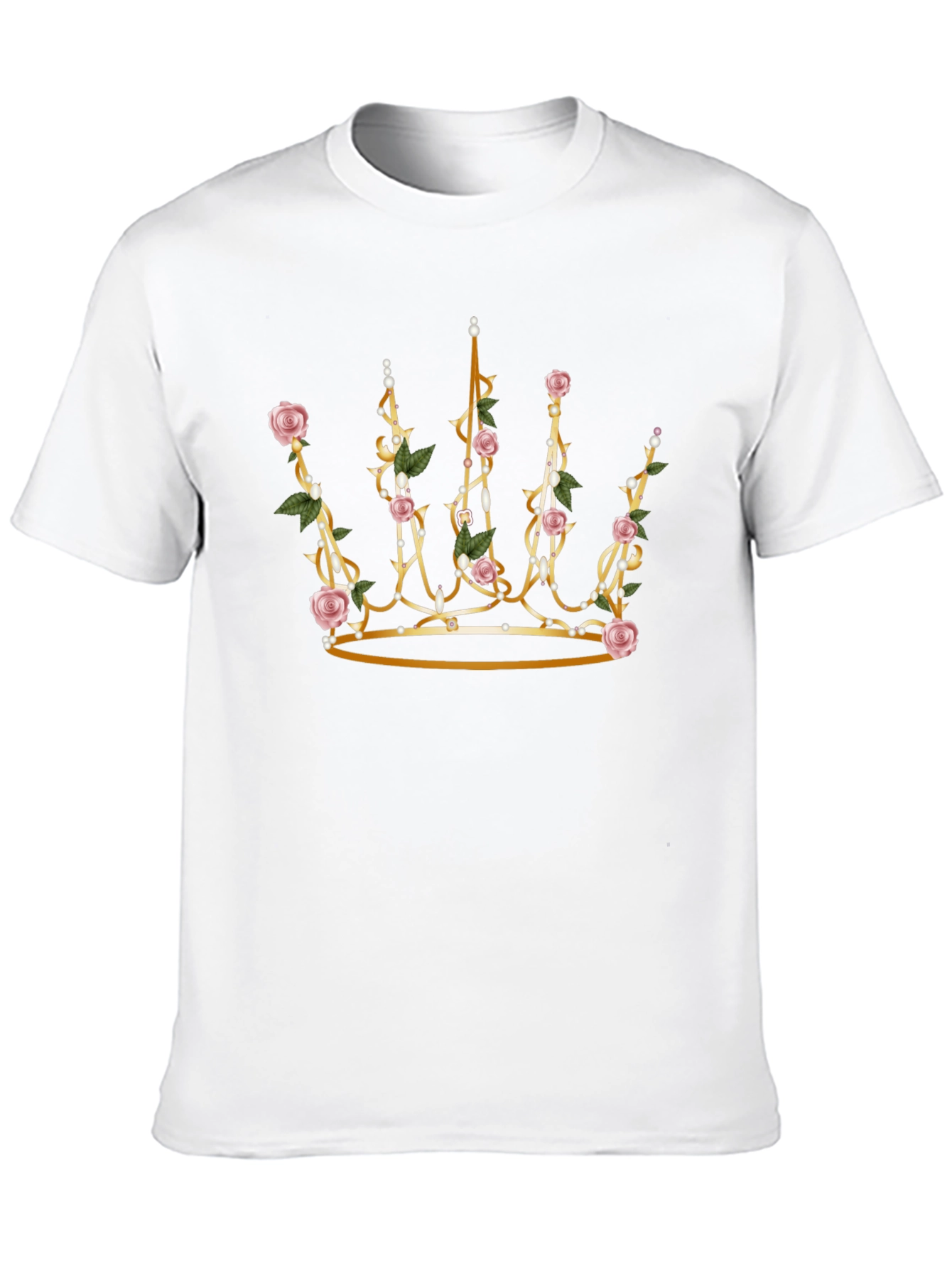 Rose Crown Graphic Black T-Shirt