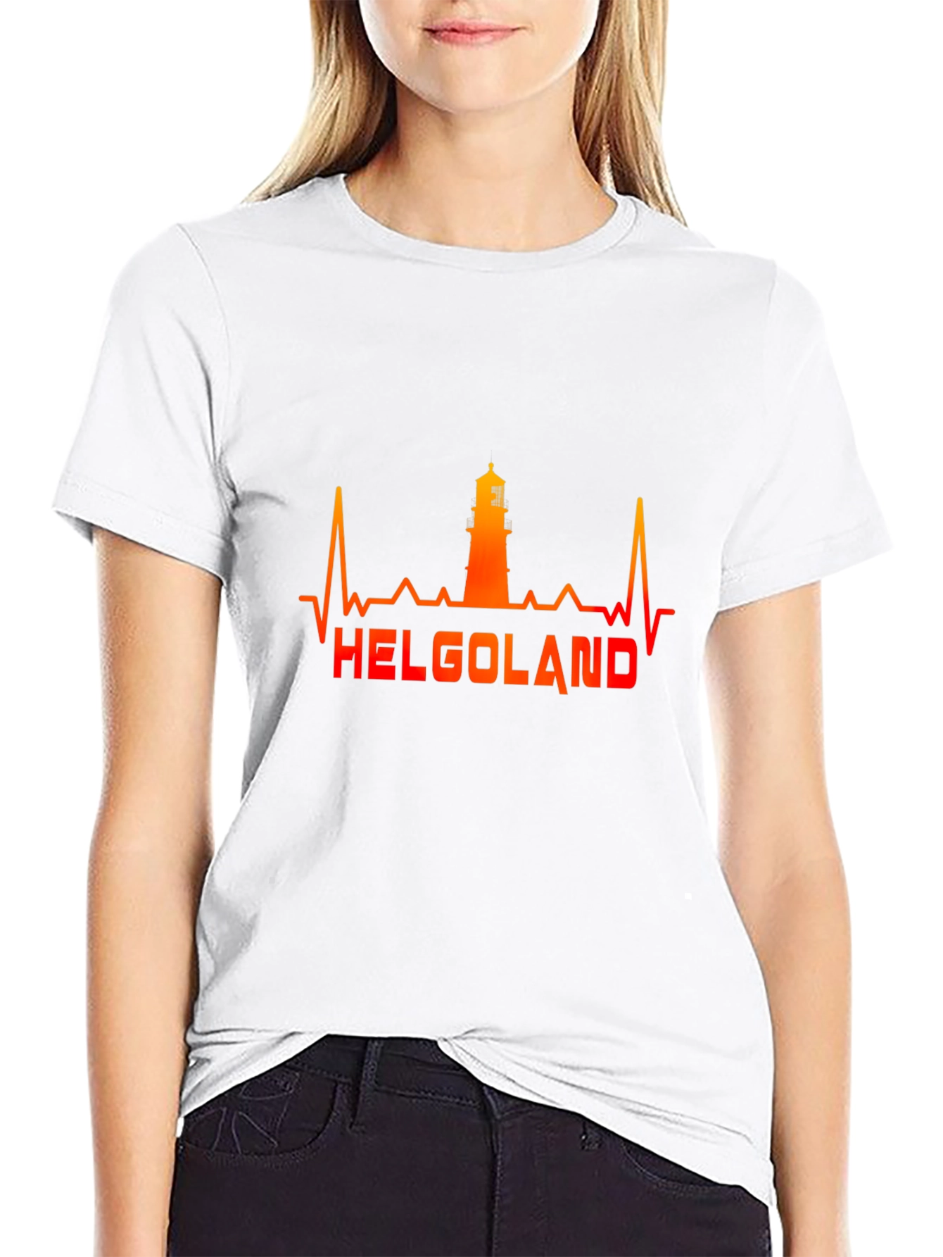 Helgoland Lighthouse Heartbeat T-Shirt