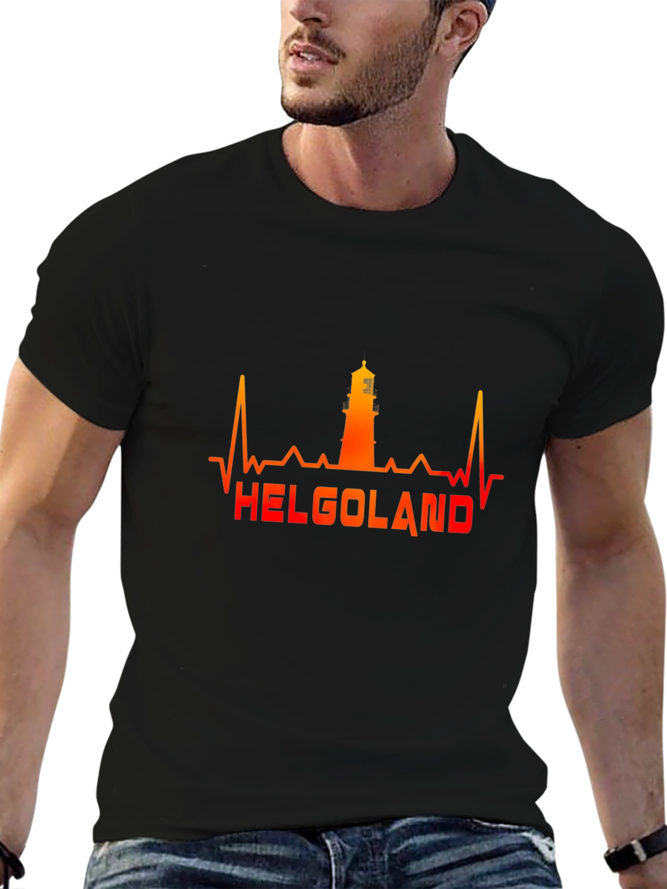 Helgoland Lighthouse Heartbeat T-Shirt