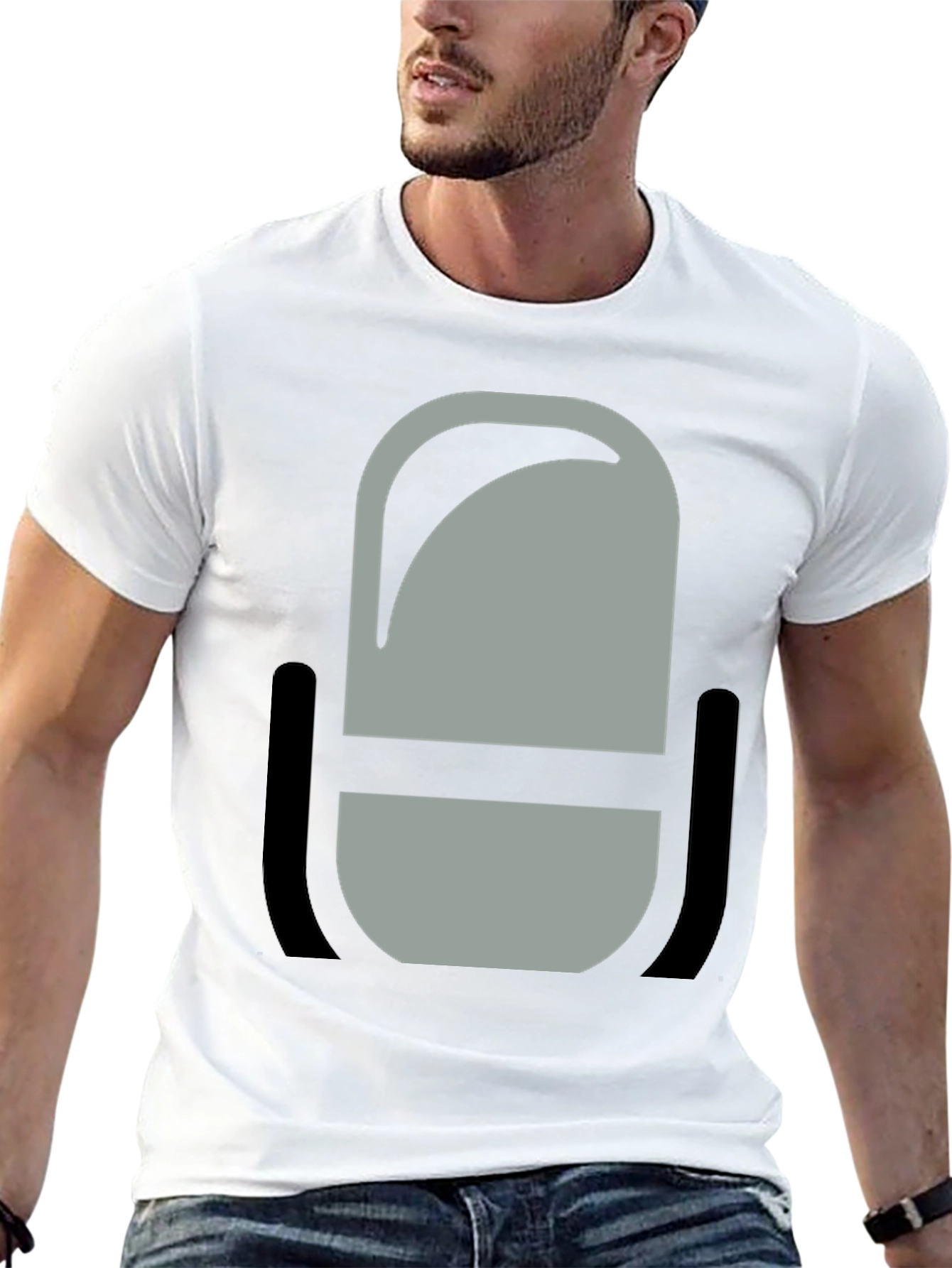 Podcast Microphone Graphic Tee - Black